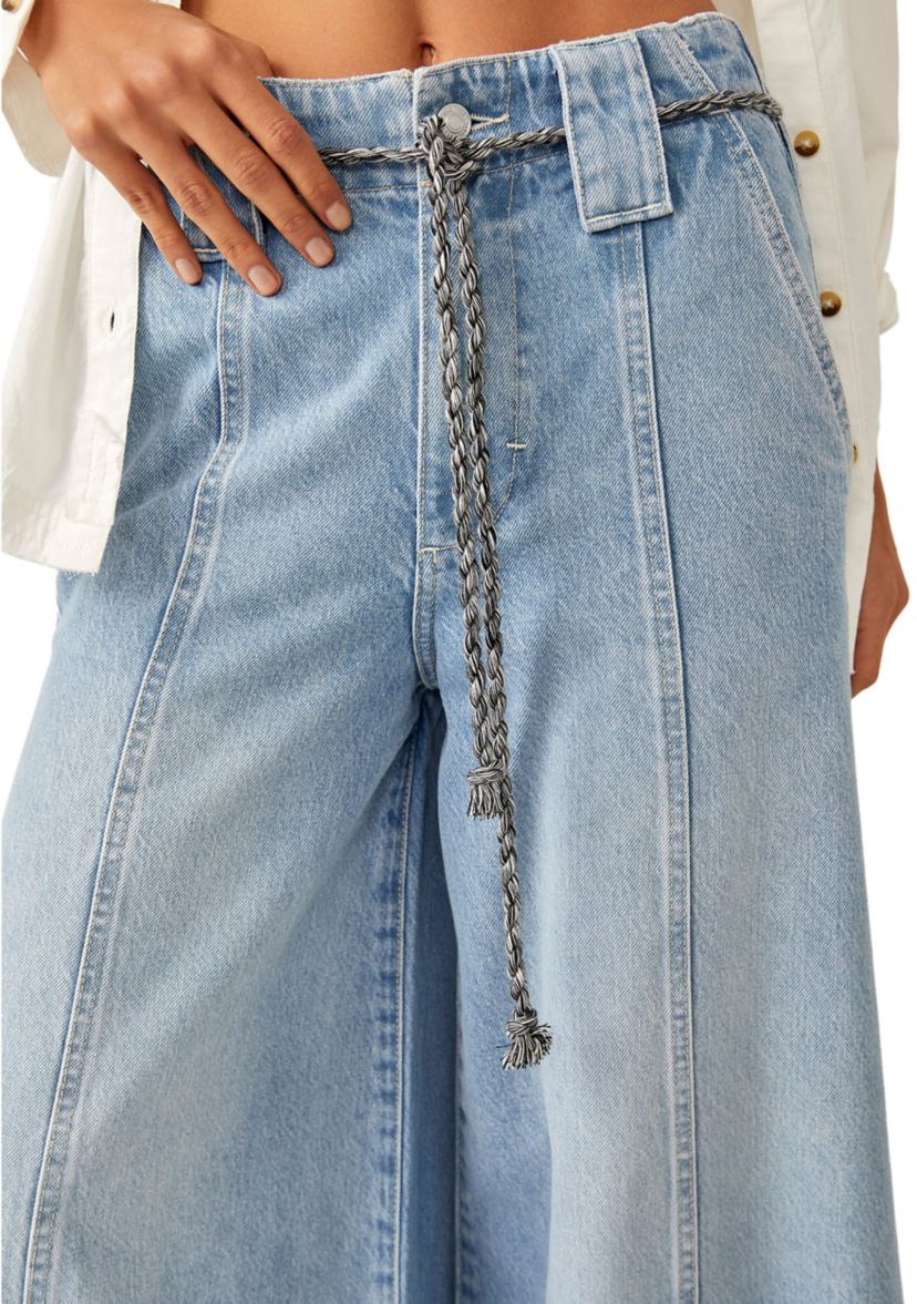Sheer Luck Cropped Wide Leg Jeans