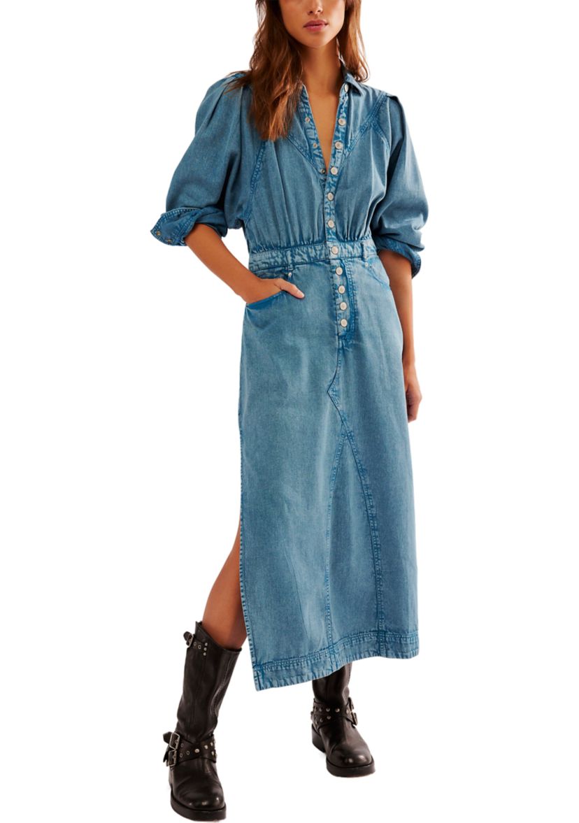 Mad Love Denim Midi Dress