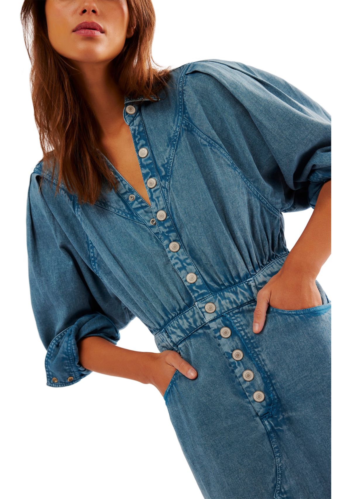 Mad Love Denim Midi Dress