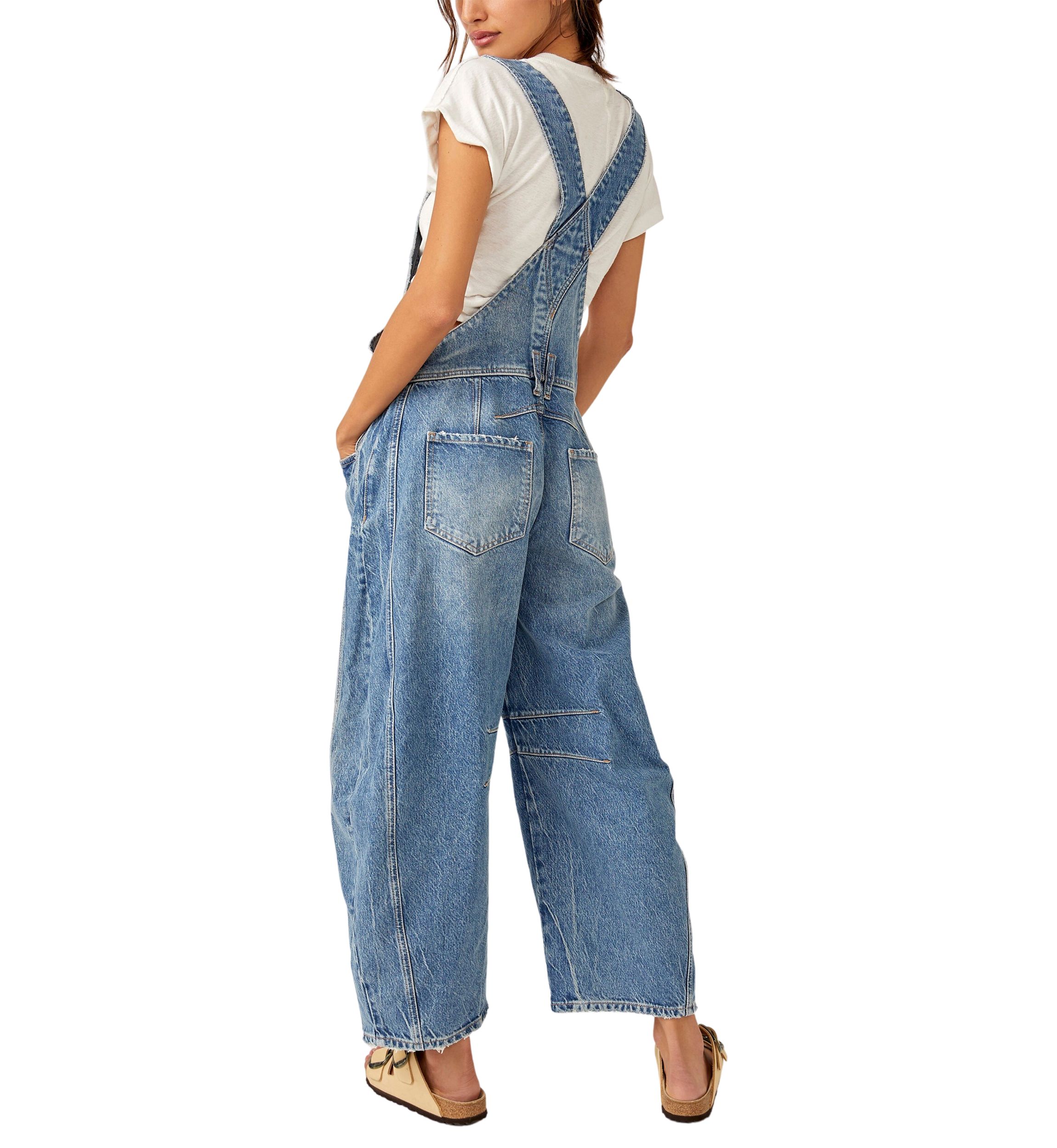 We The Free Good Luck Barrel Overalls
