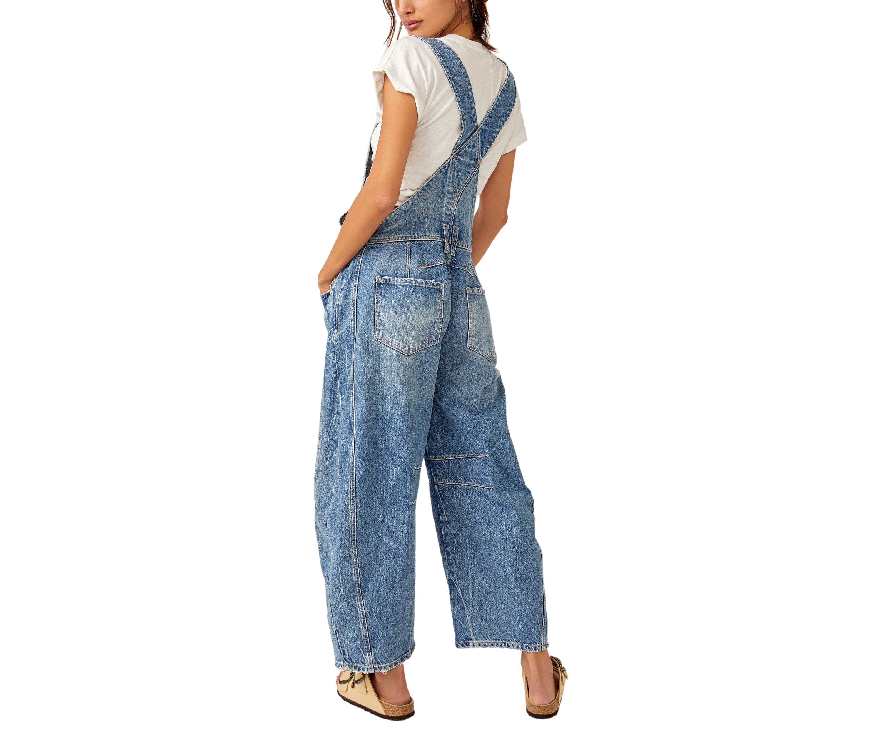 We The Free Good Luck Barrel Overalls