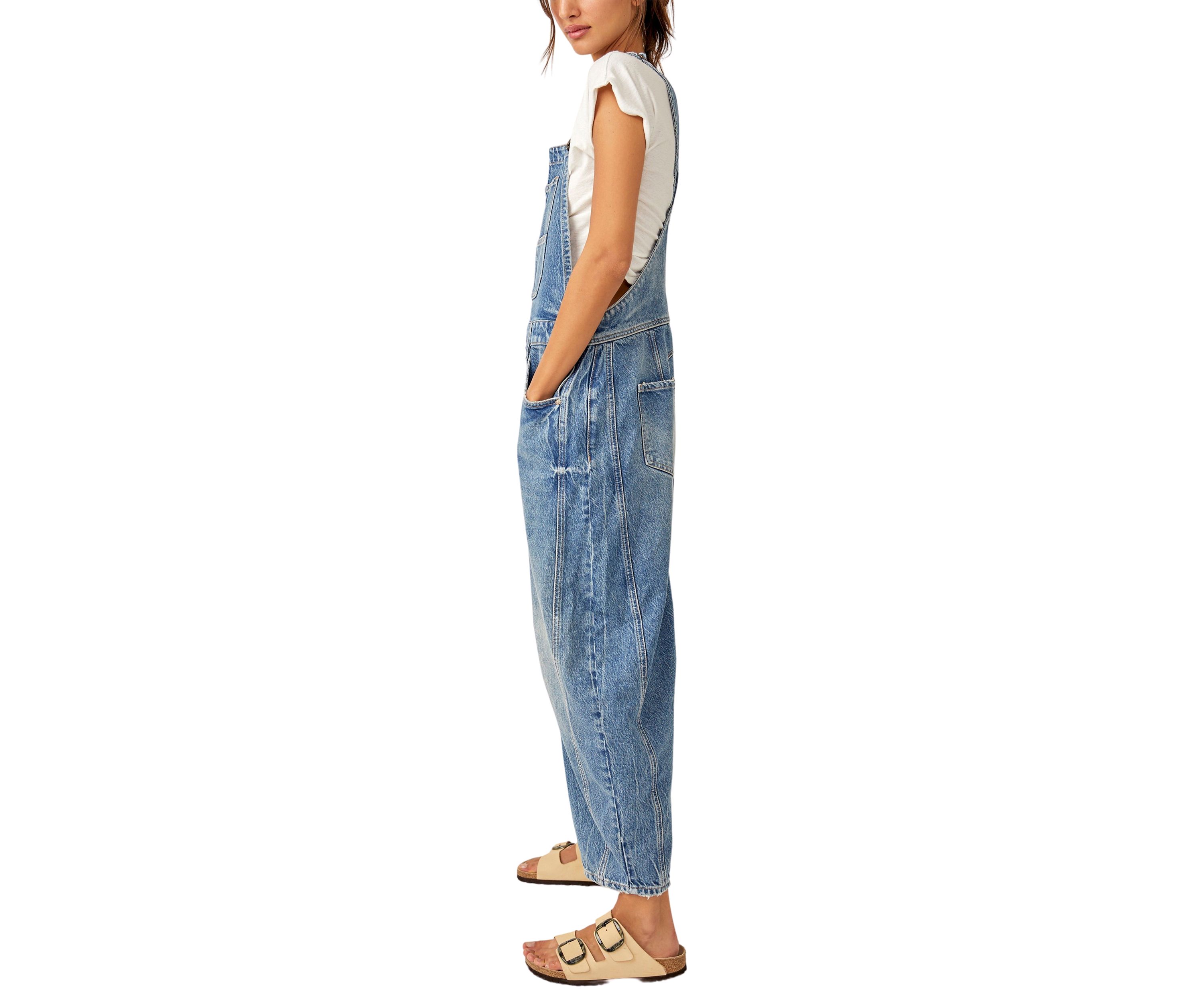 We The Free Good Luck Barrel Overalls