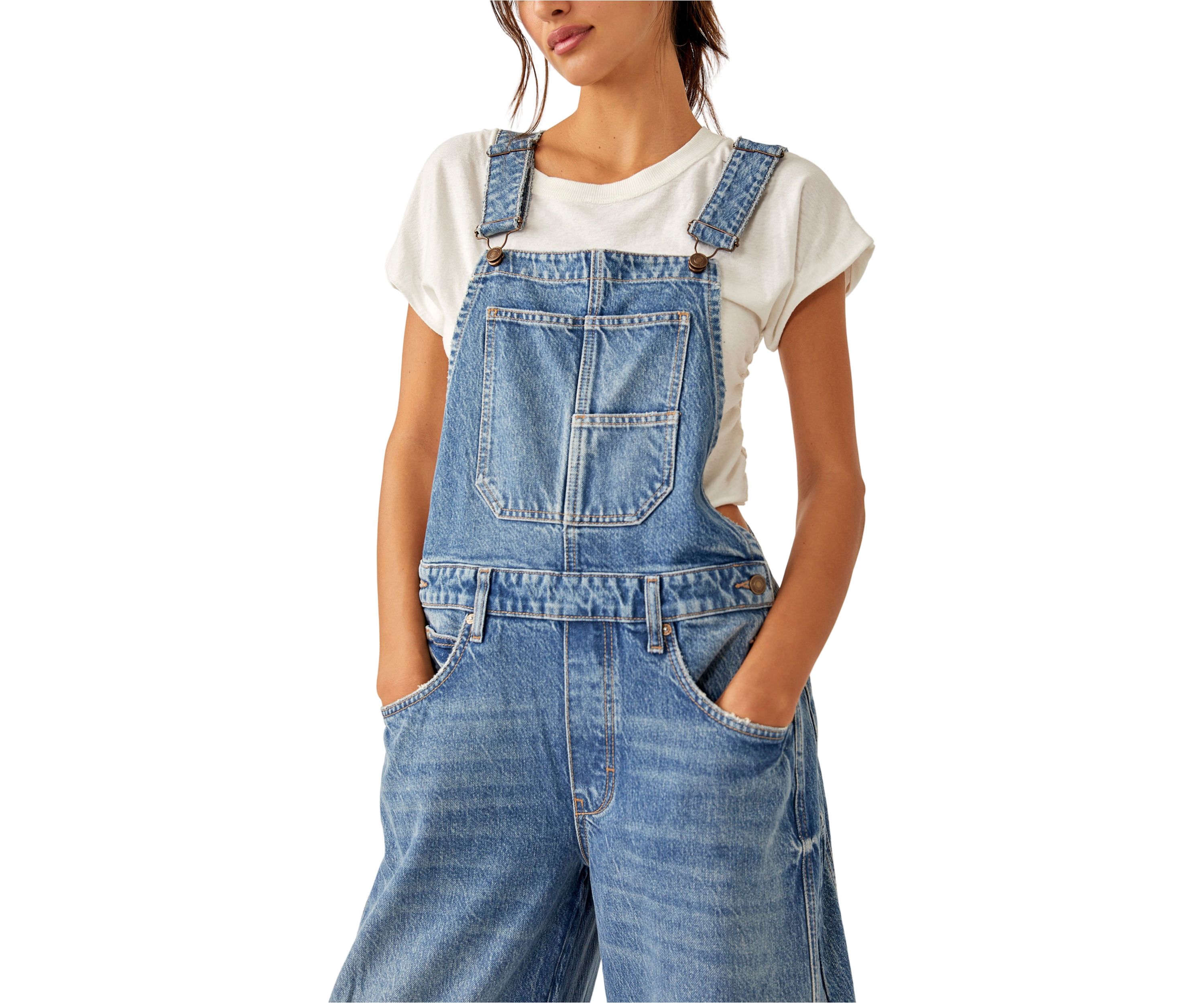 We The Free Good Luck Barrel Overalls