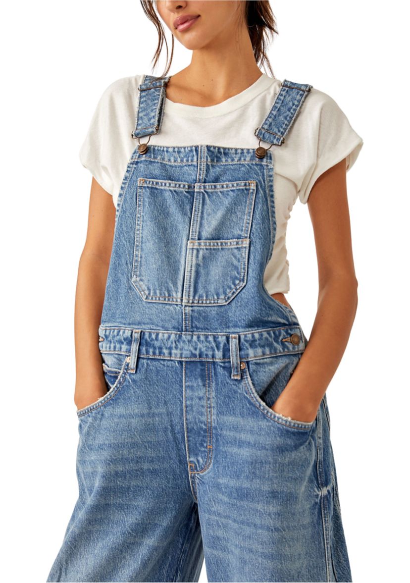 We The Free Good Luck Barrel Overalls