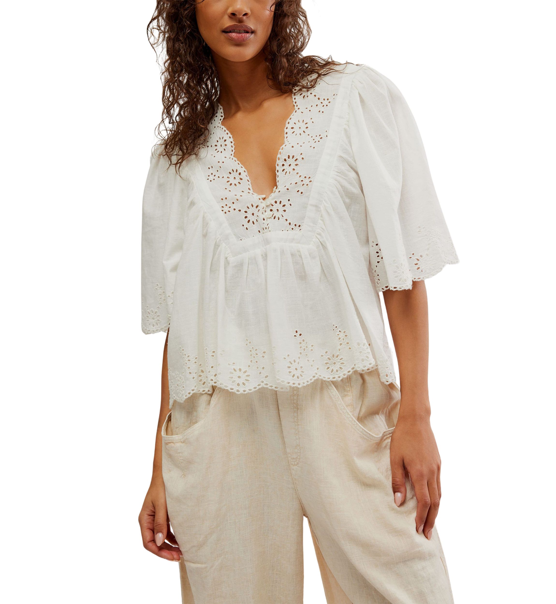 Costa Eyelet Top