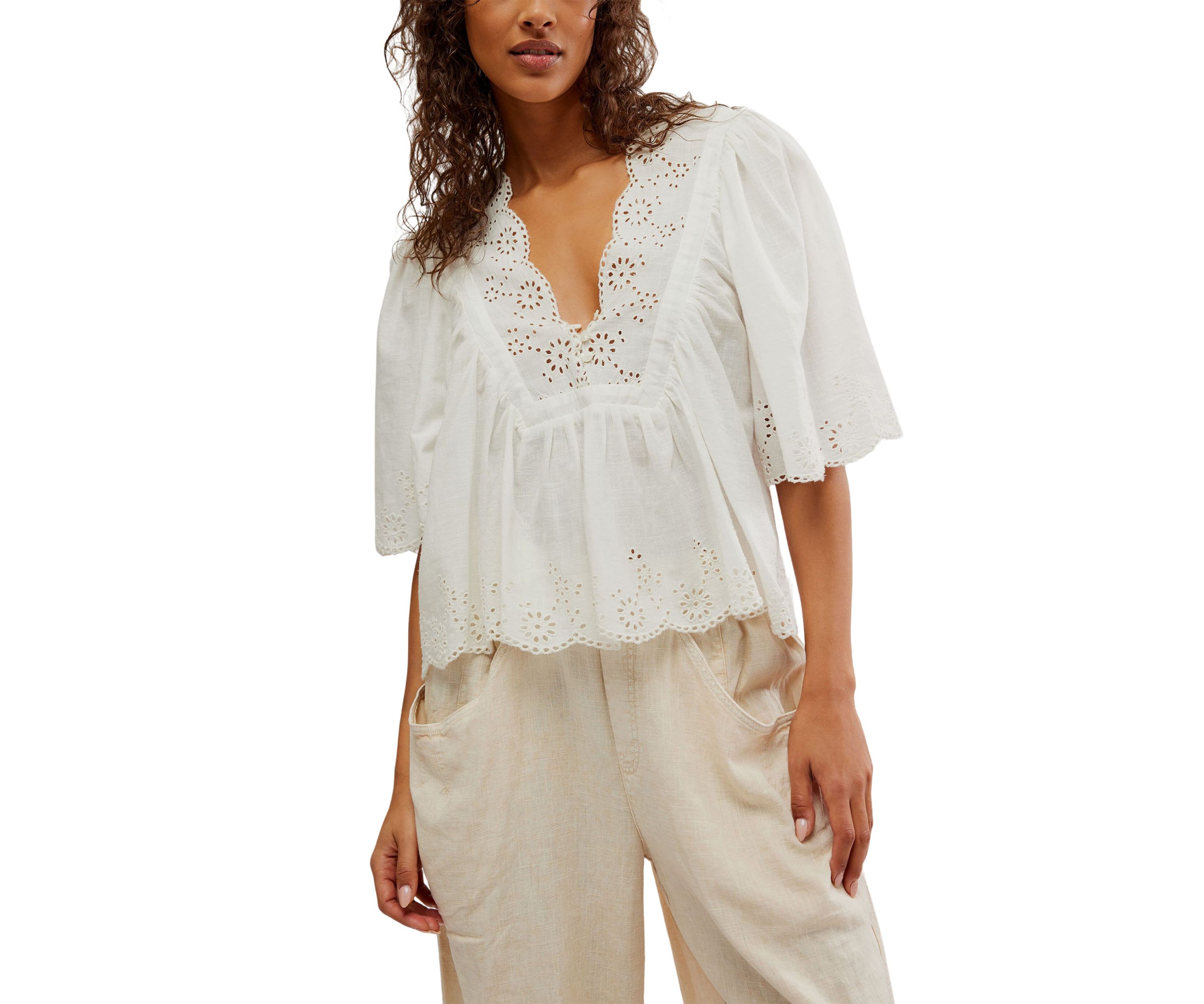 Costa Eyelet Top