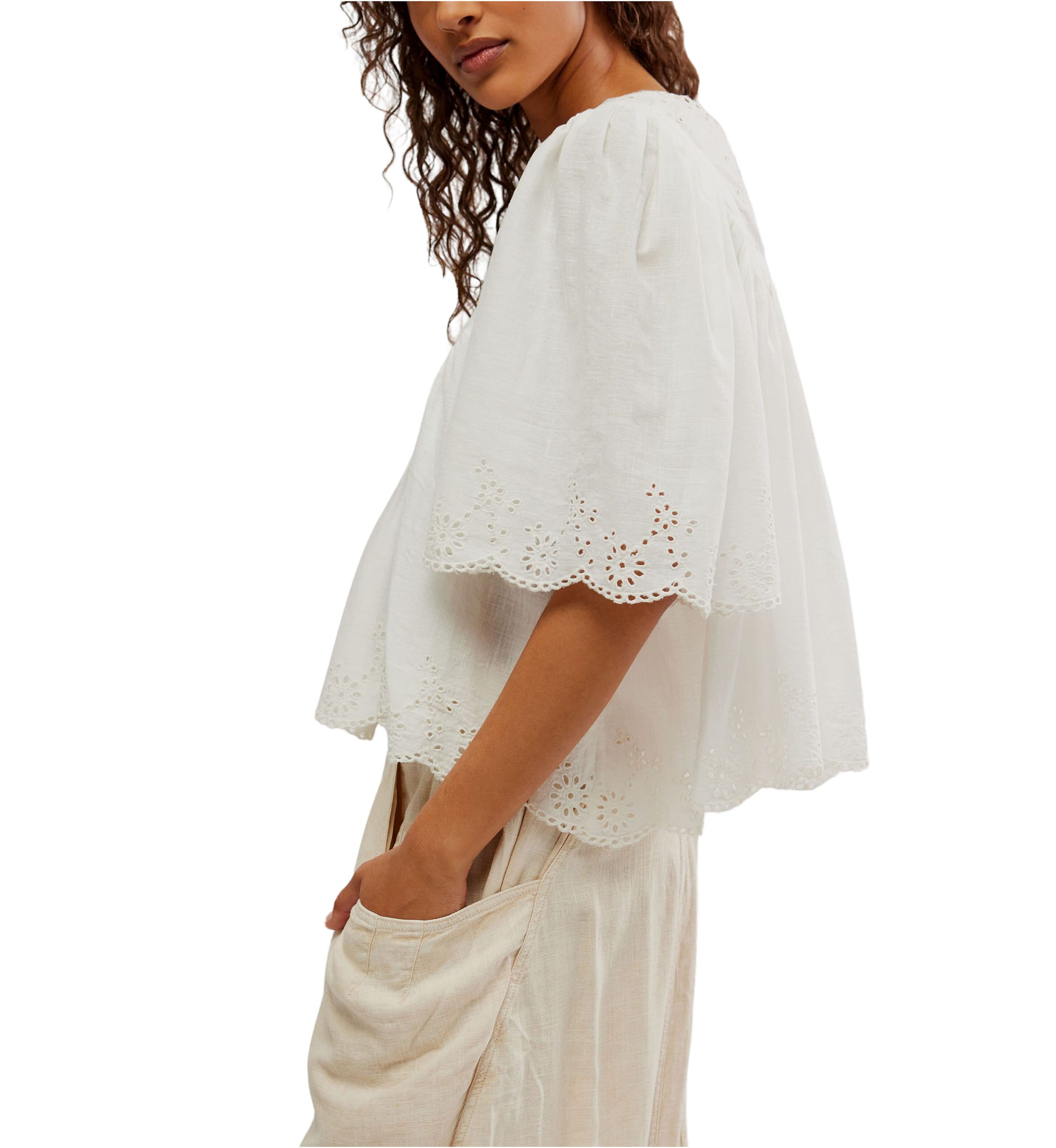 Costa Eyelet Top