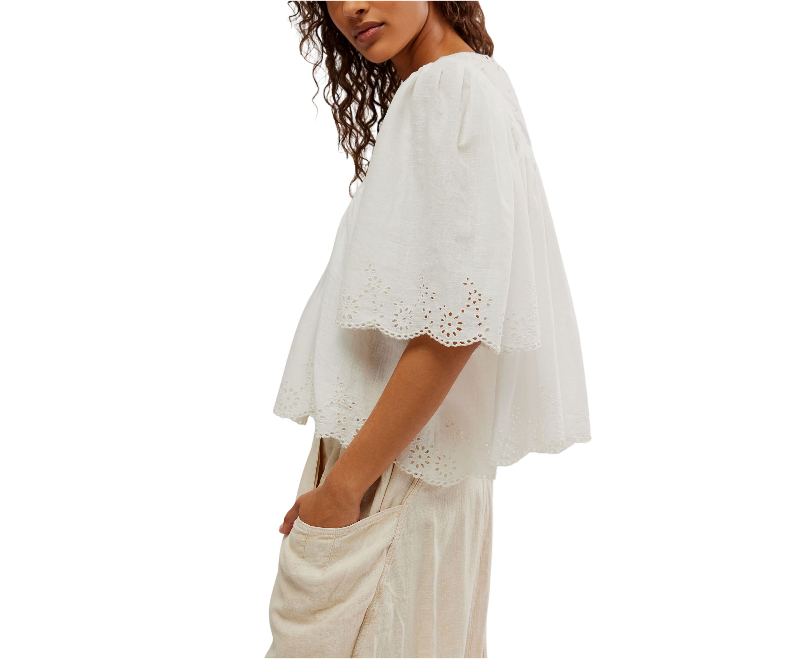 Costa Eyelet Top