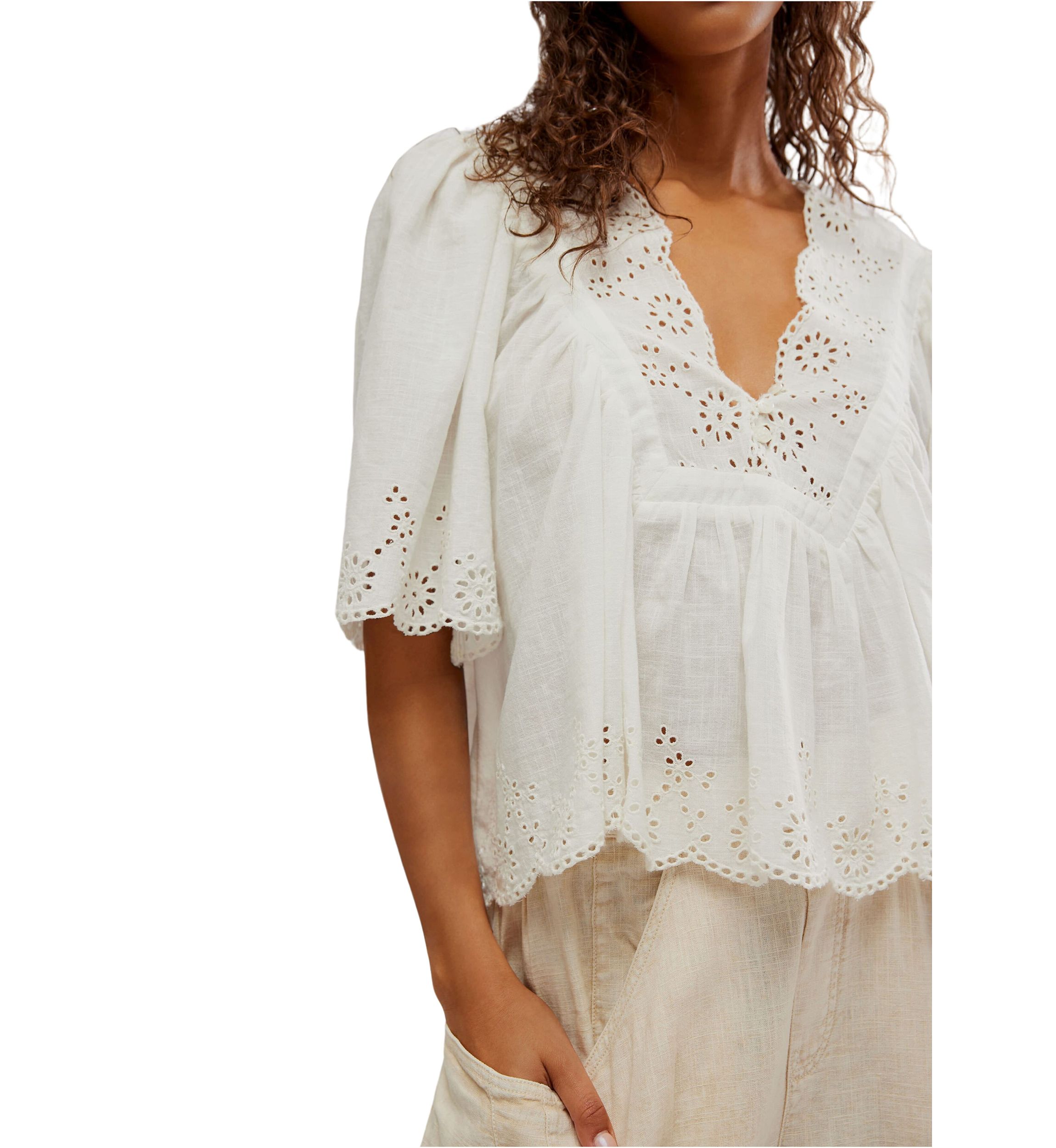 Costa Eyelet Top