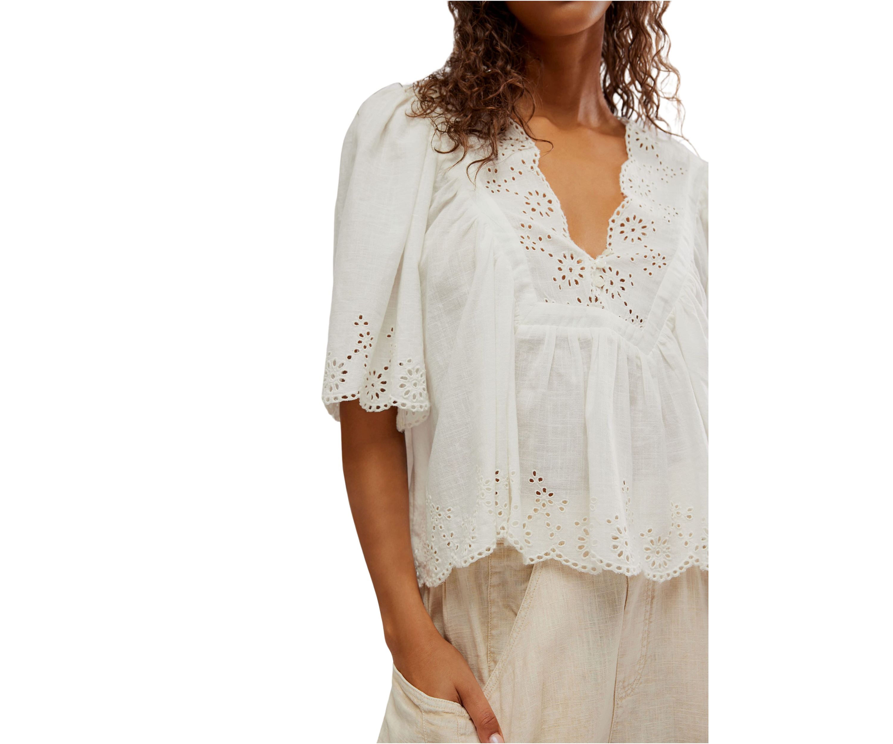 Costa Eyelet Top