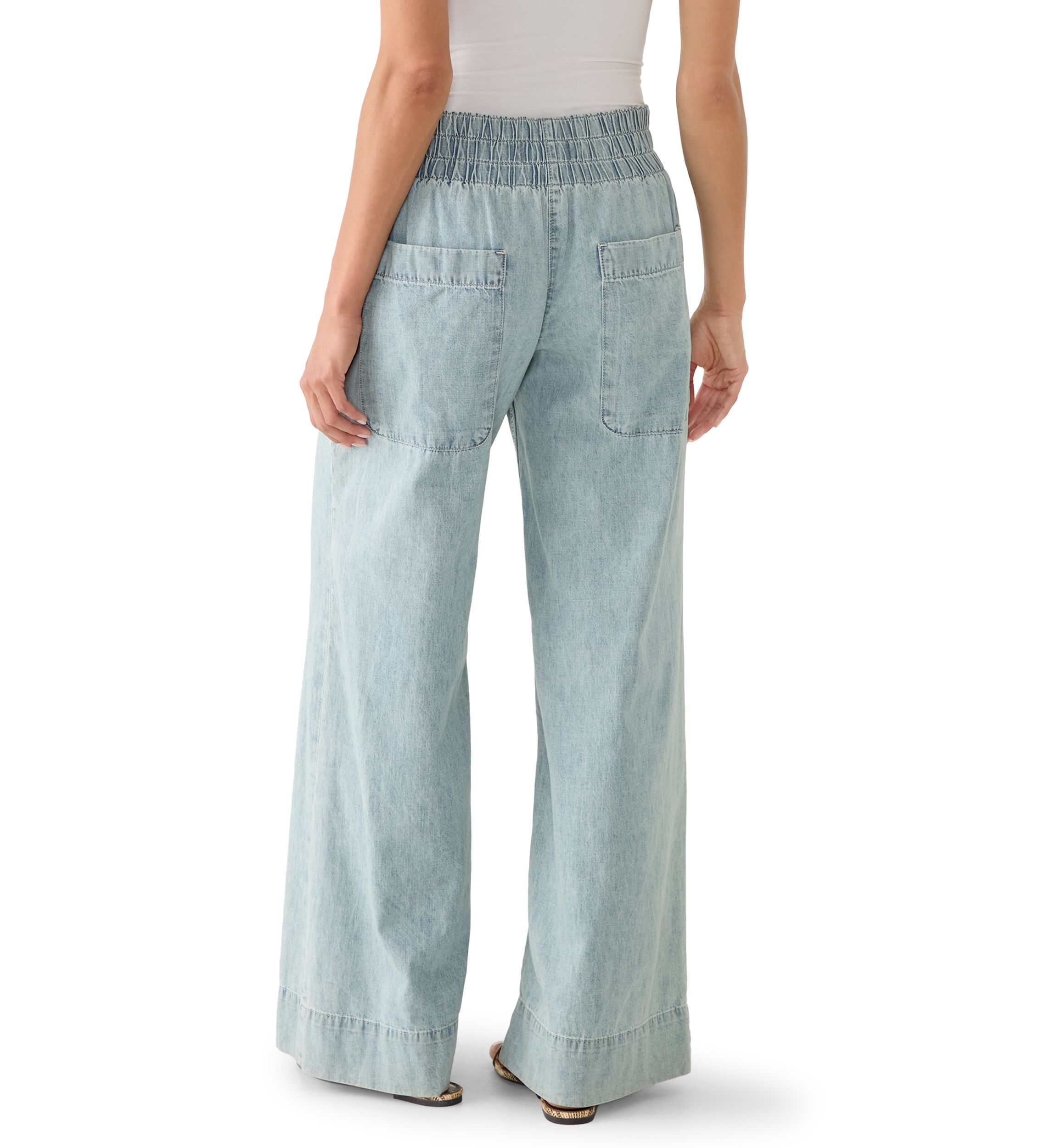 Free People Breezy Denim Pull On Pants | Belk