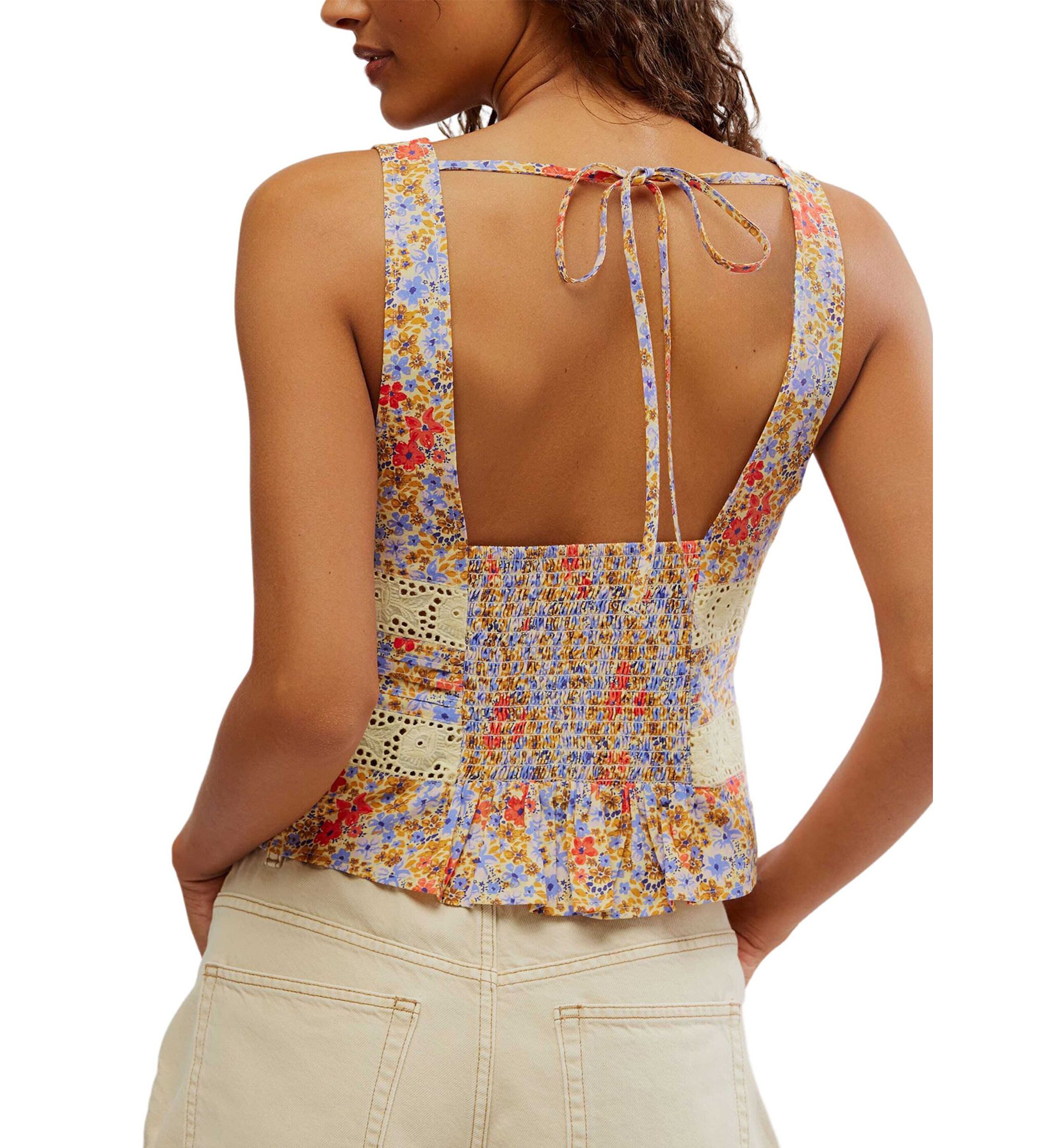 Kianna Lace Printed Tank Top