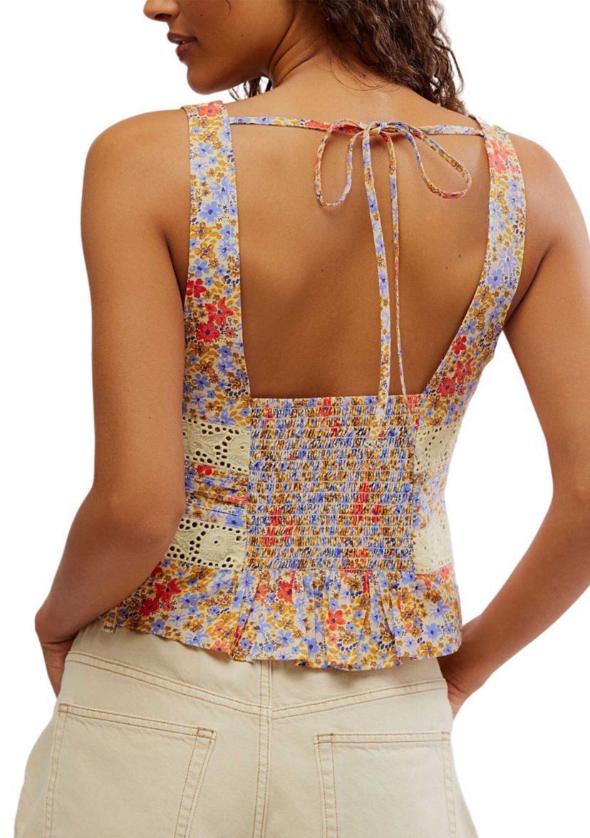 Kianna Lace Printed Tank Top