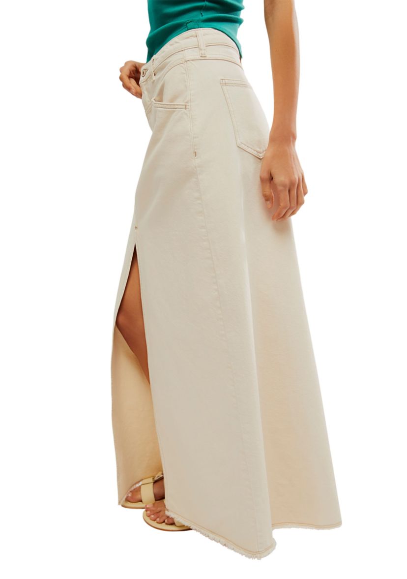 WE THE FREE COME AS YOU ARE DENIM MAXI SKIRT