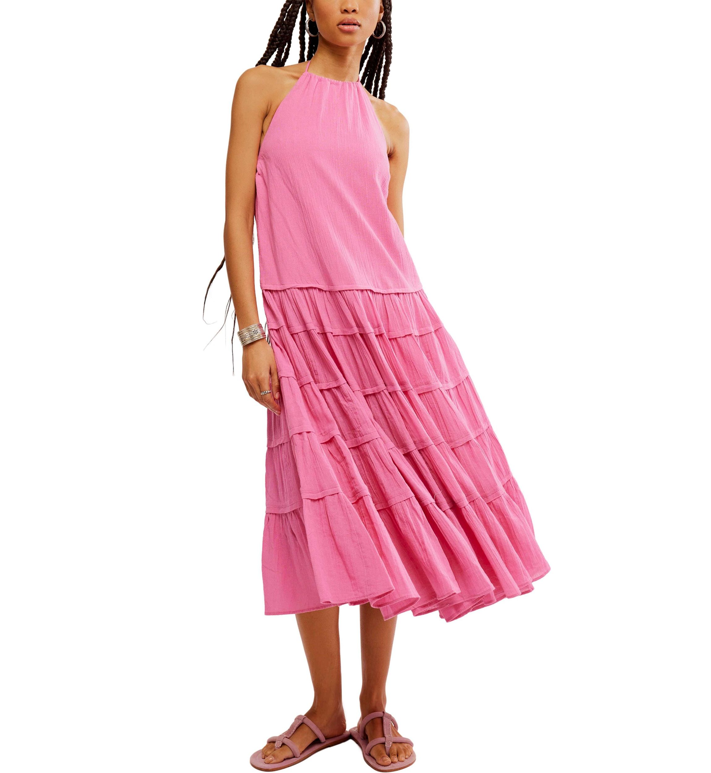 Somewhere Sunny Drop-Waist Maxi Dress