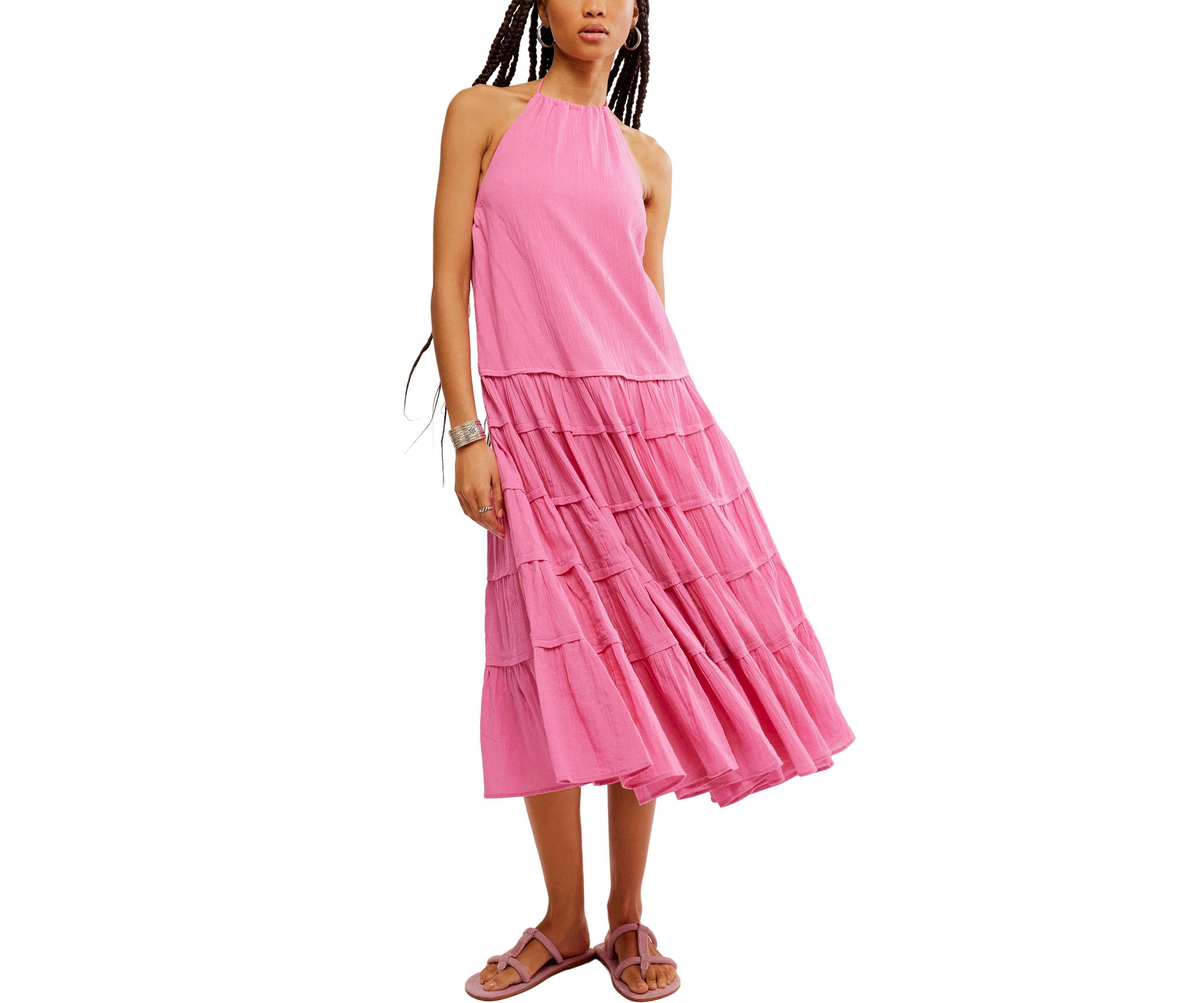 Somewhere Sunny Drop-Waist Maxi Dress