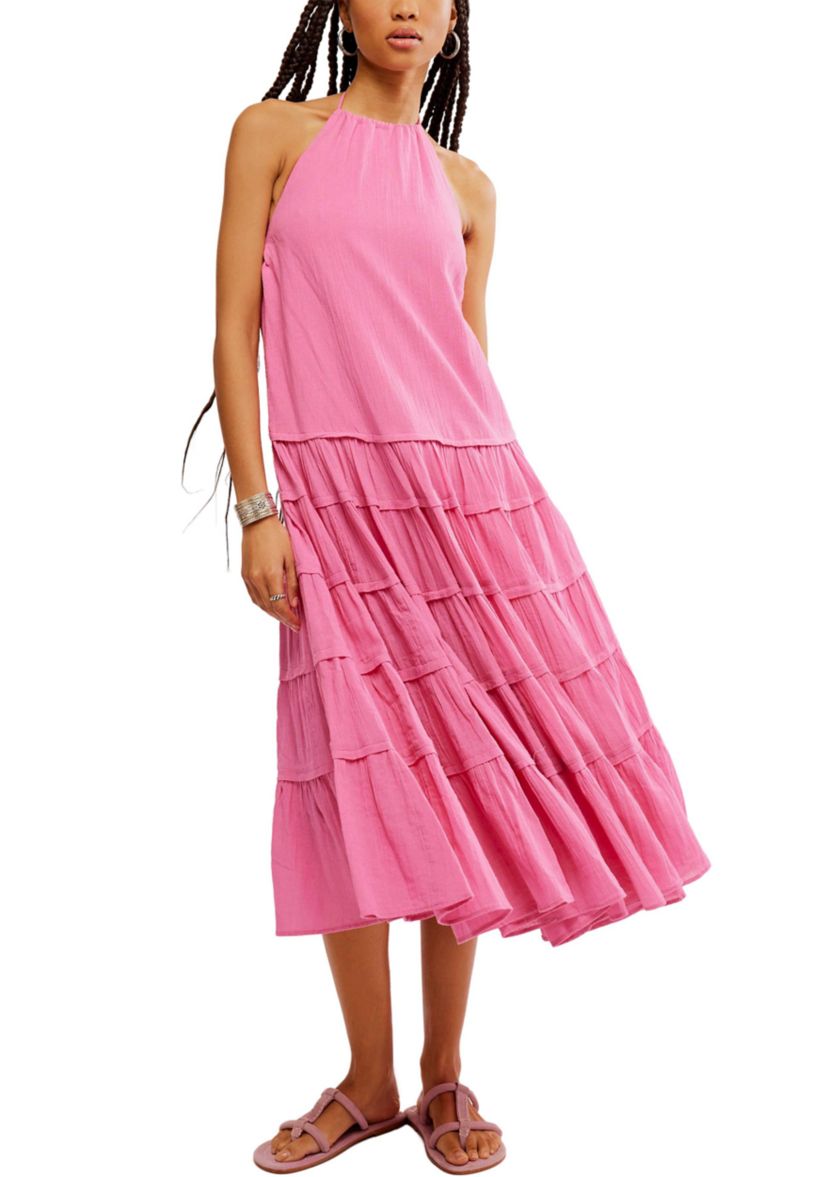 Somewhere Sunny Drop-Waist Maxi Dress