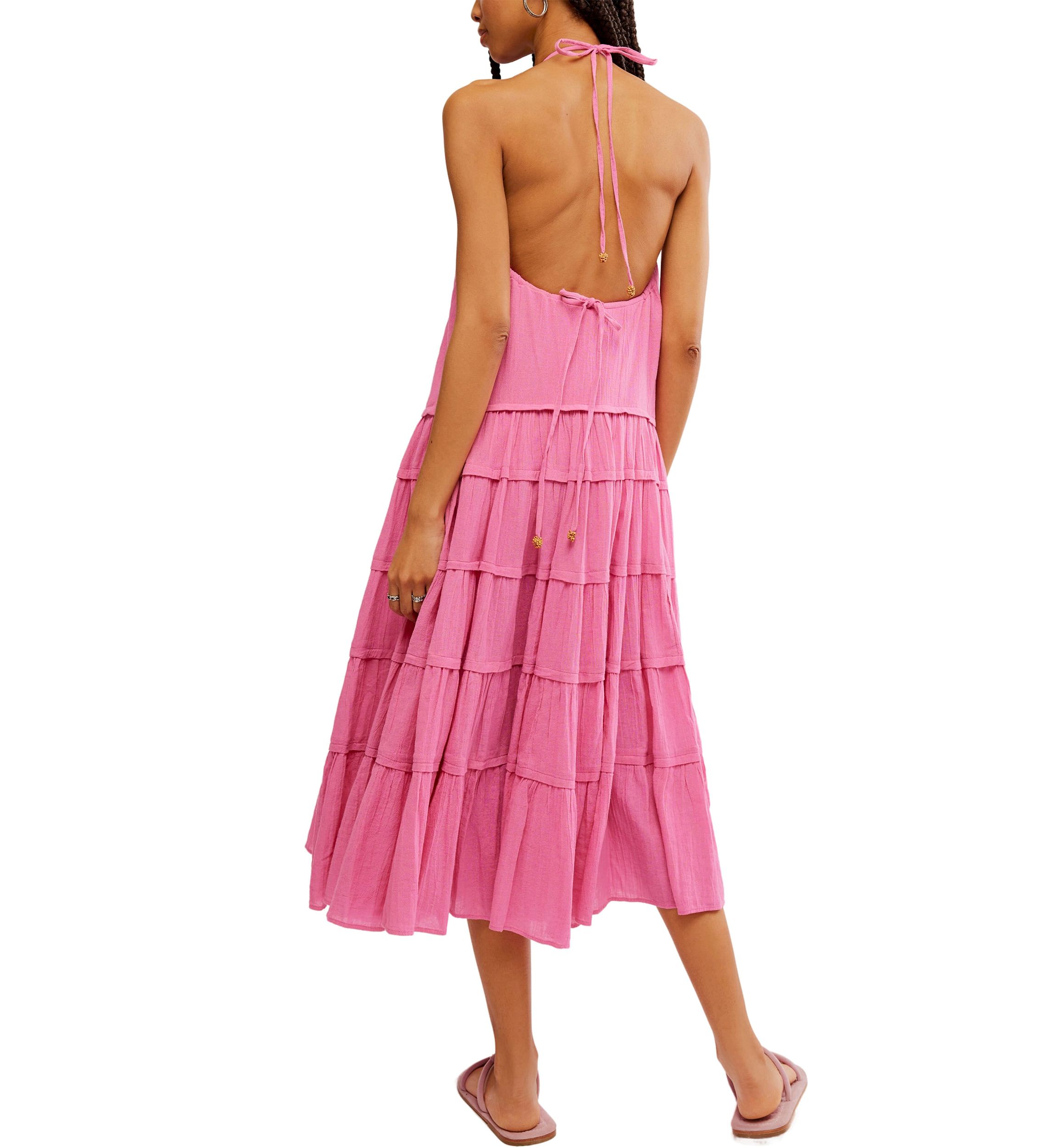 Somewhere Sunny Drop-Waist Maxi Dress