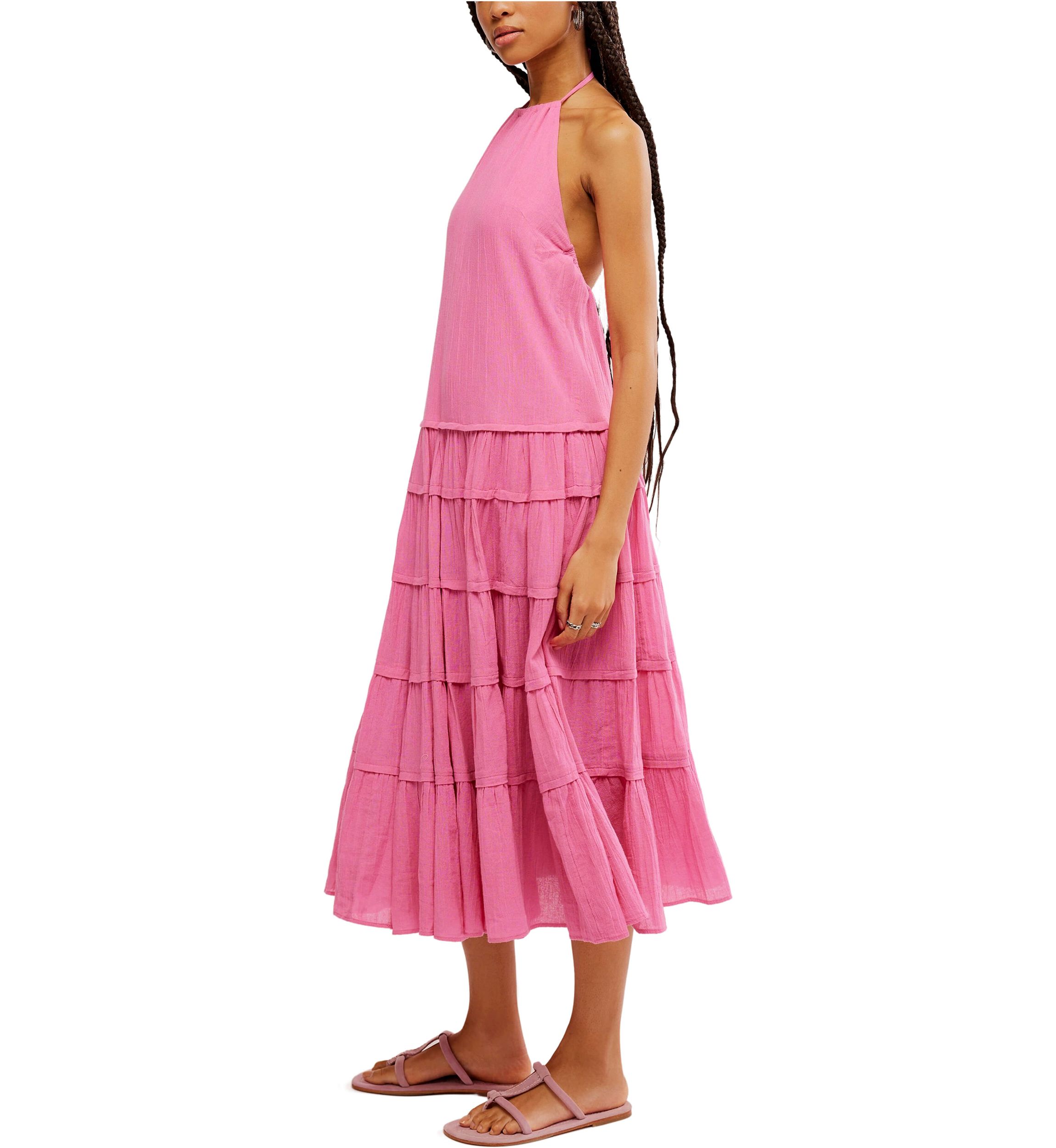 Somewhere Sunny Drop-Waist Maxi Dress