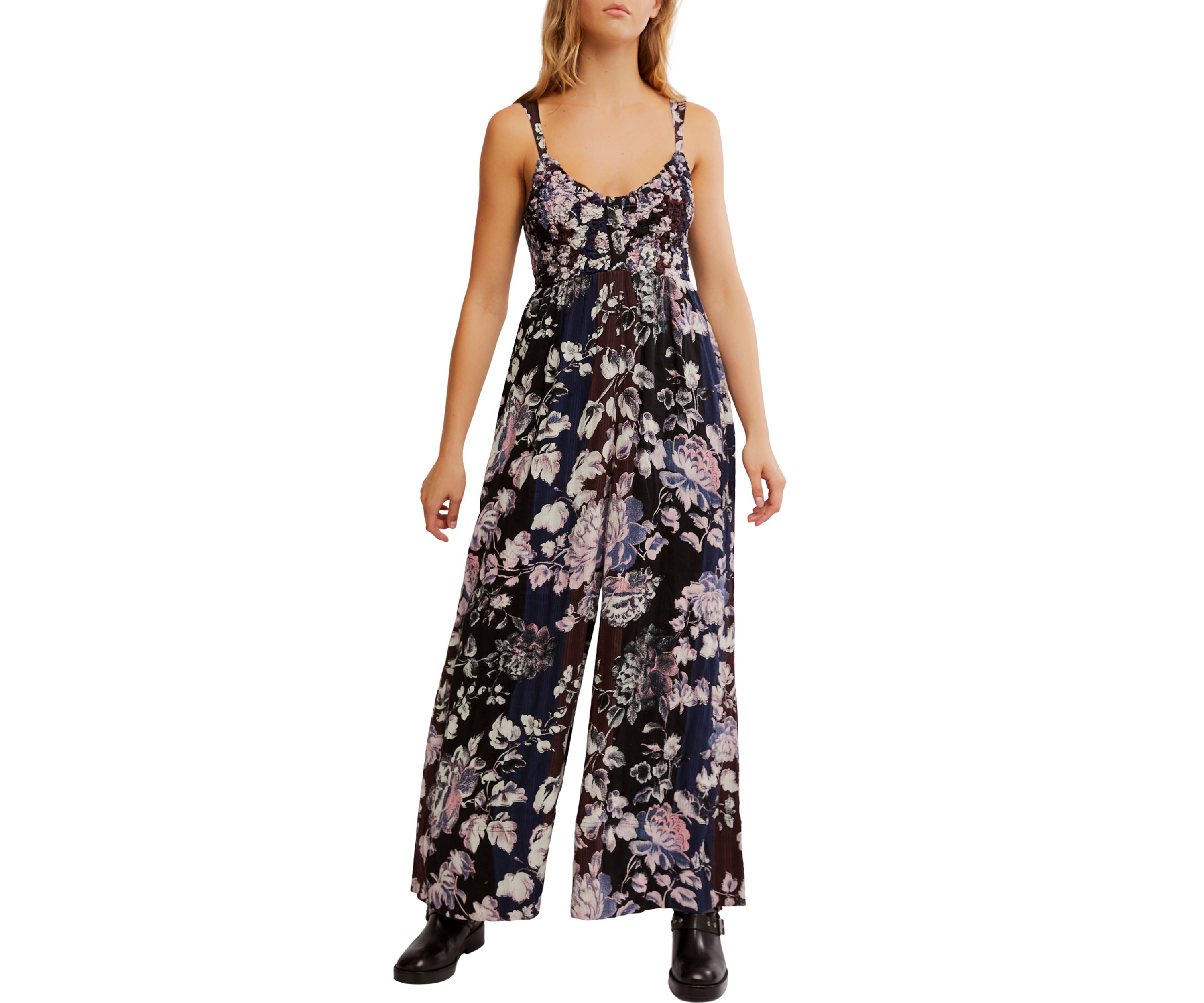 Melrose Smocked Wide Leg Jumpsuit