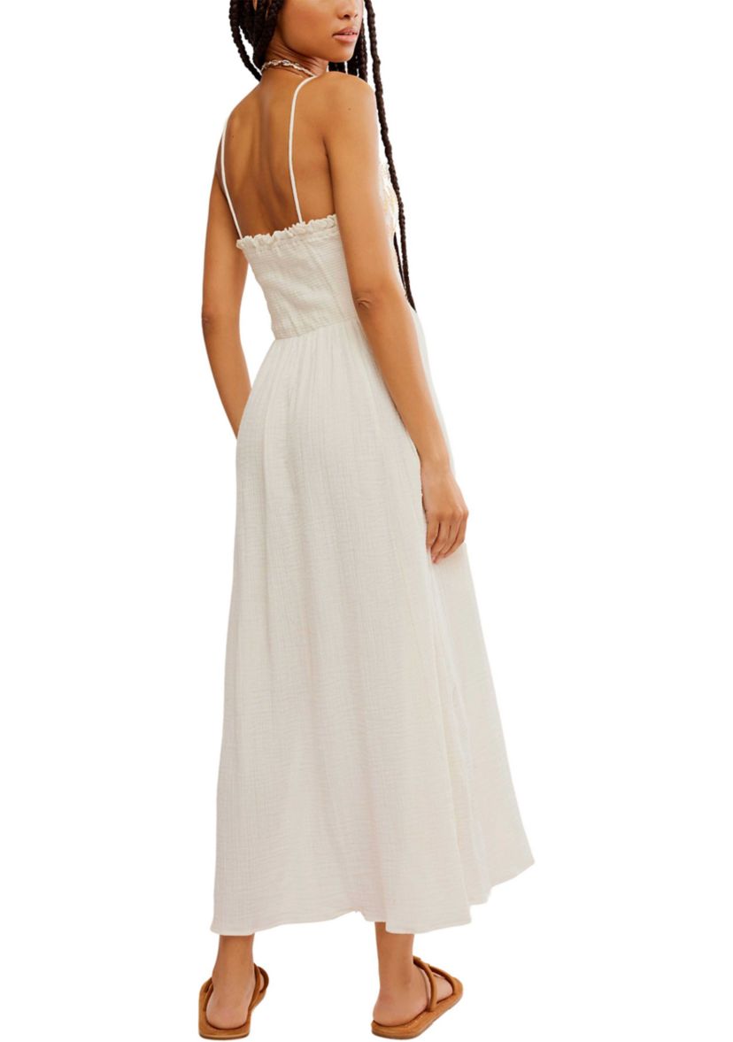 Free People Women's Sweet Nothings Midi Dress, XS, Cotton