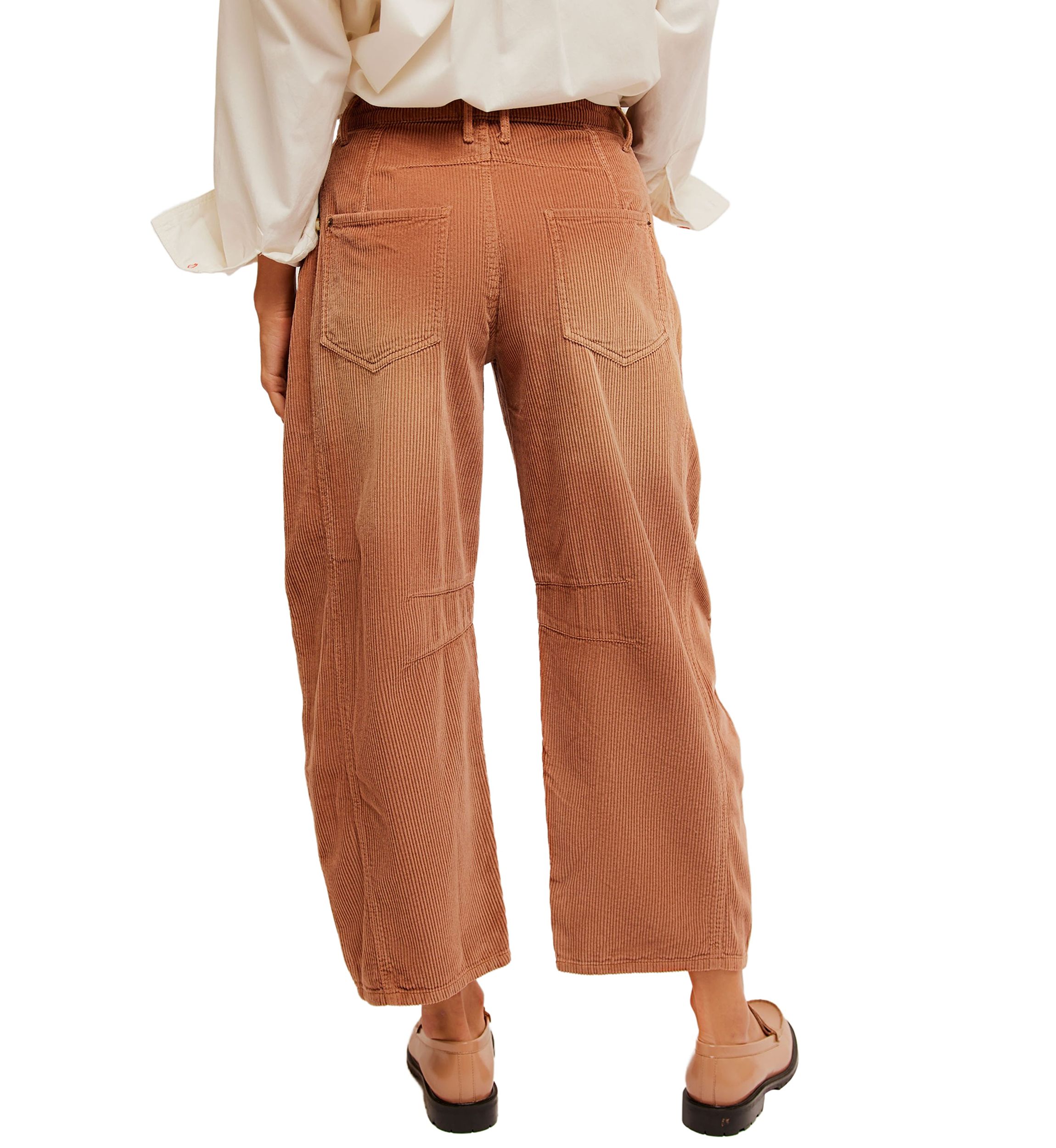 We the Free Good Luck Mid Rise Corduroy Barrel Jeans
