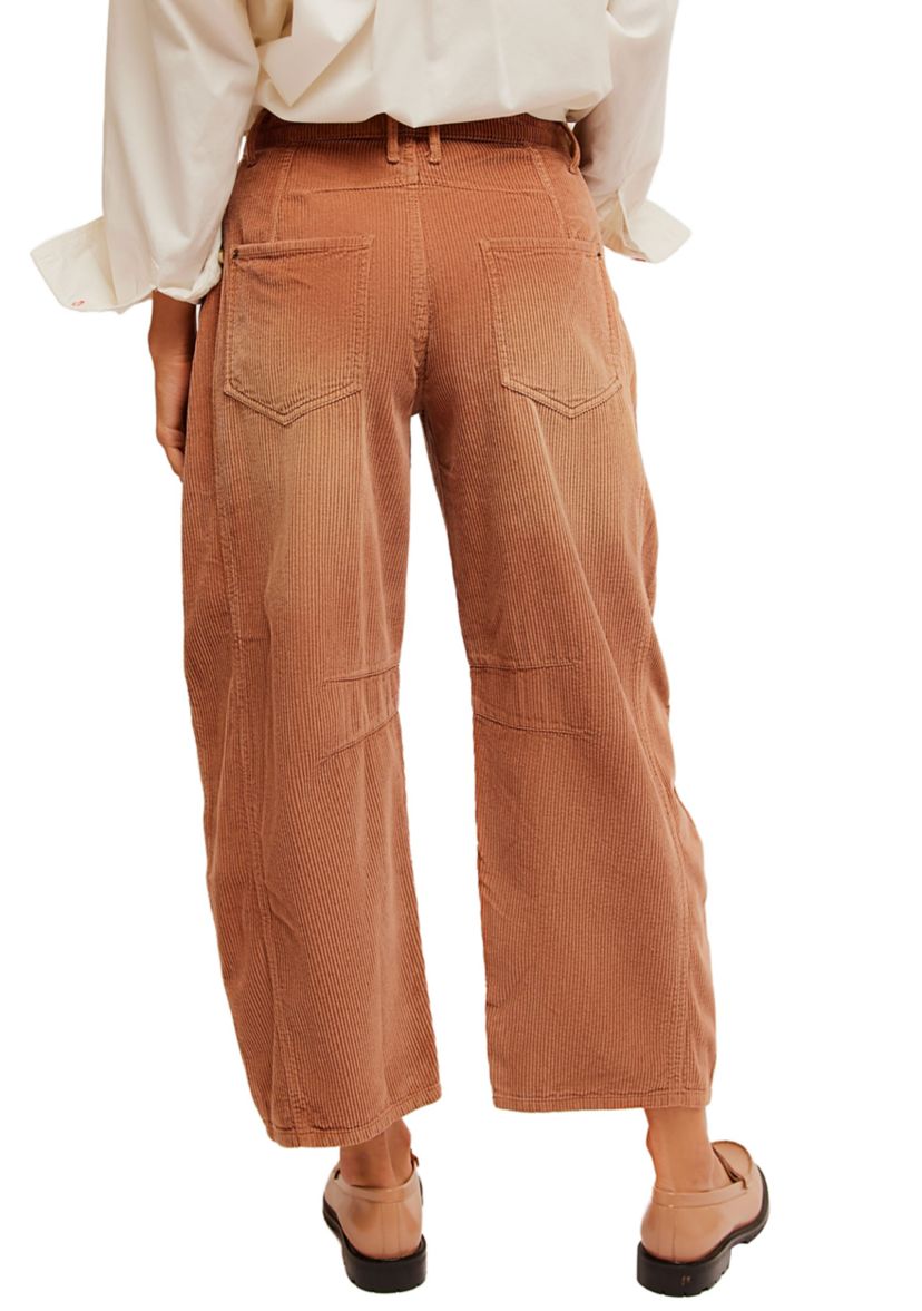 We the Free Good Luck Mid Rise Corduroy Barrel Jeans