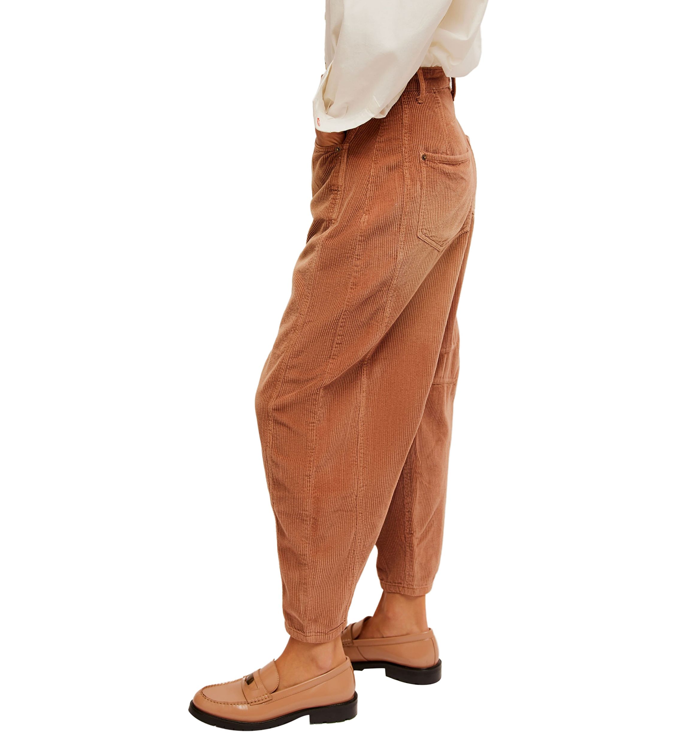 We the Free Good Luck Mid Rise Corduroy Barrel Jeans