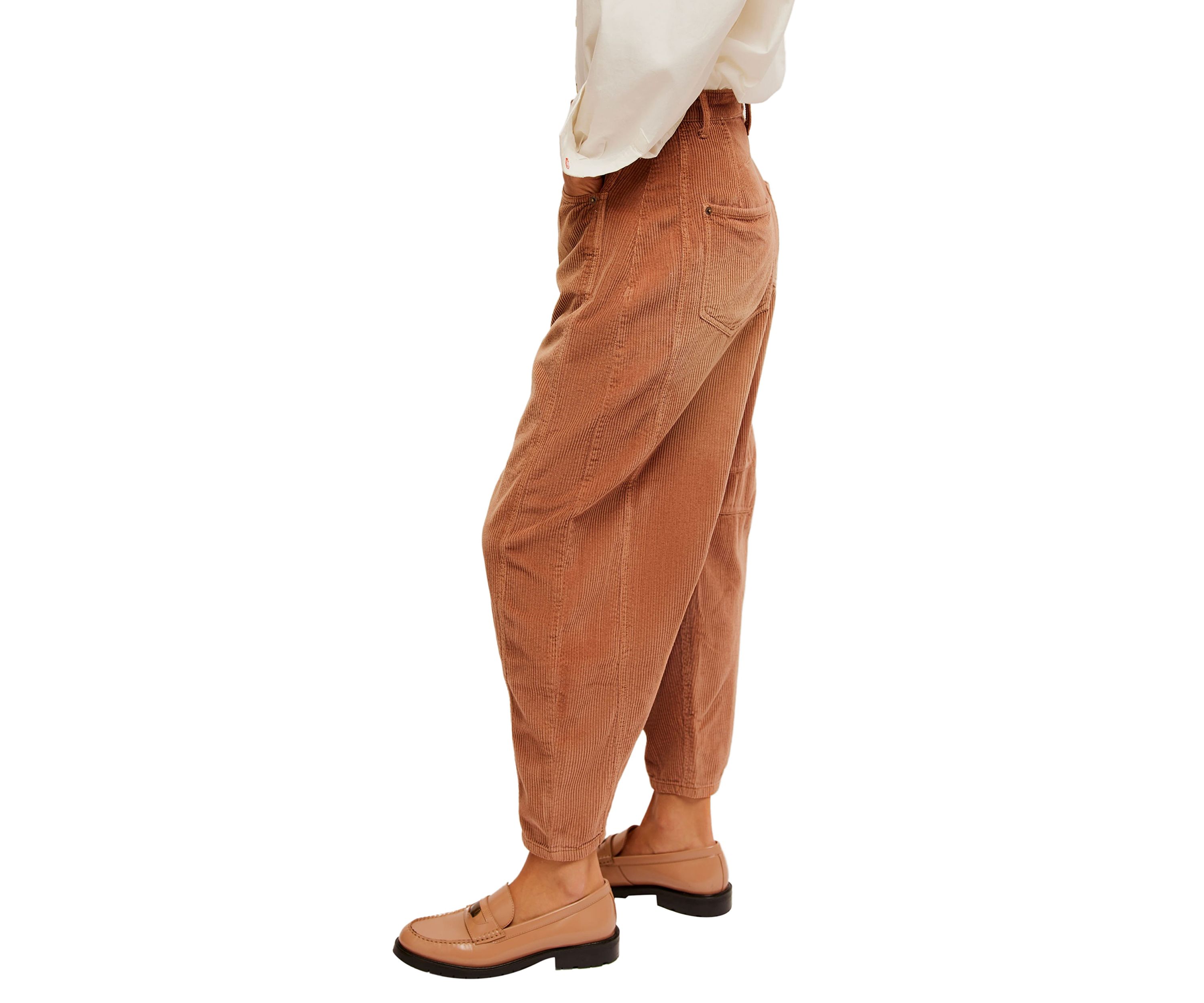 We the Free Good Luck Mid Rise Corduroy Barrel Jeans