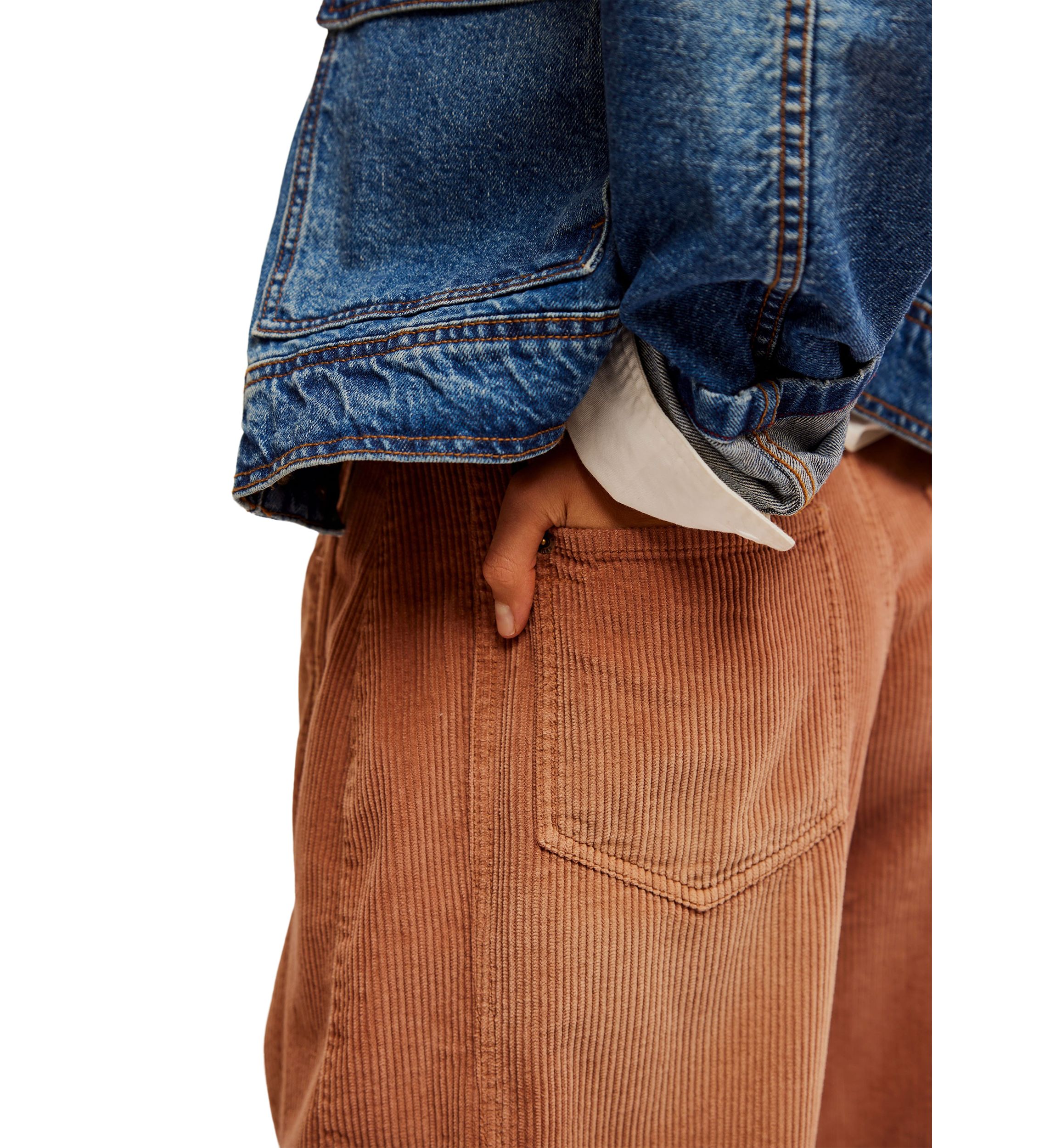 We the Free Good Luck Mid Rise Corduroy Barrel Jeans