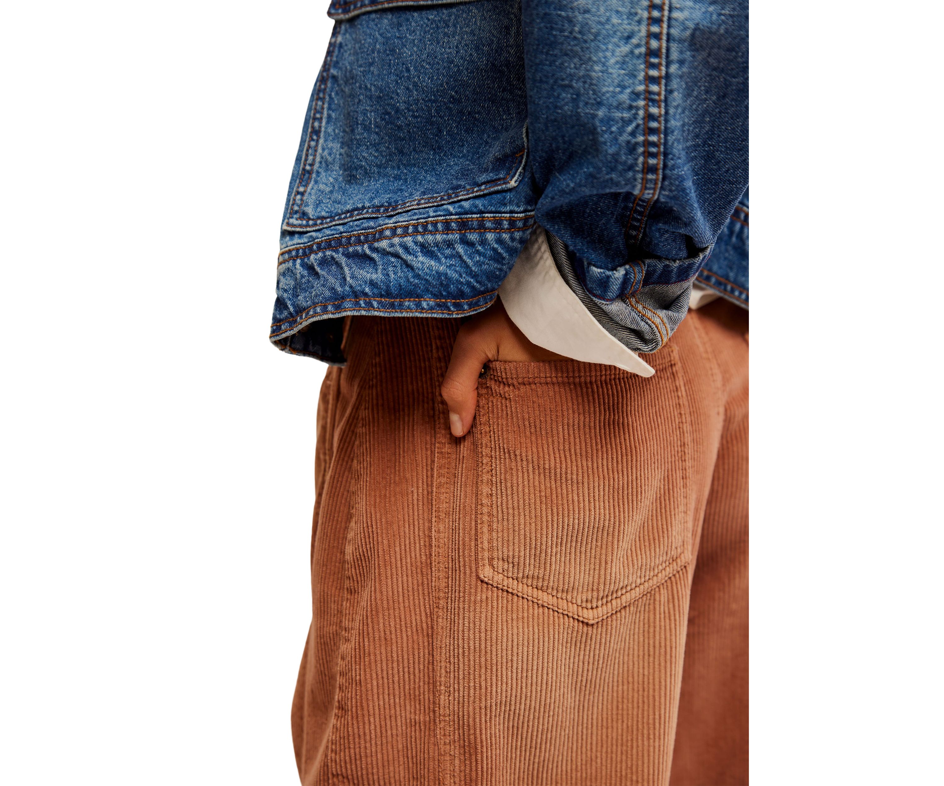 We the Free Good Luck Mid Rise Corduroy Barrel Jeans