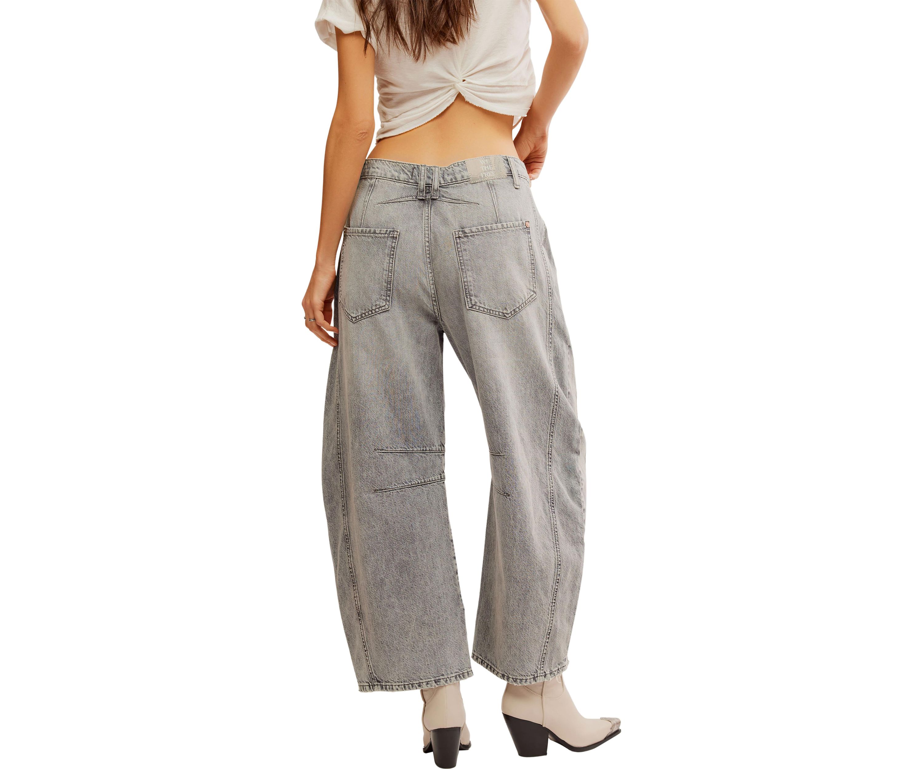 We the Free Good Luck Mid Rise Barrel Jeans