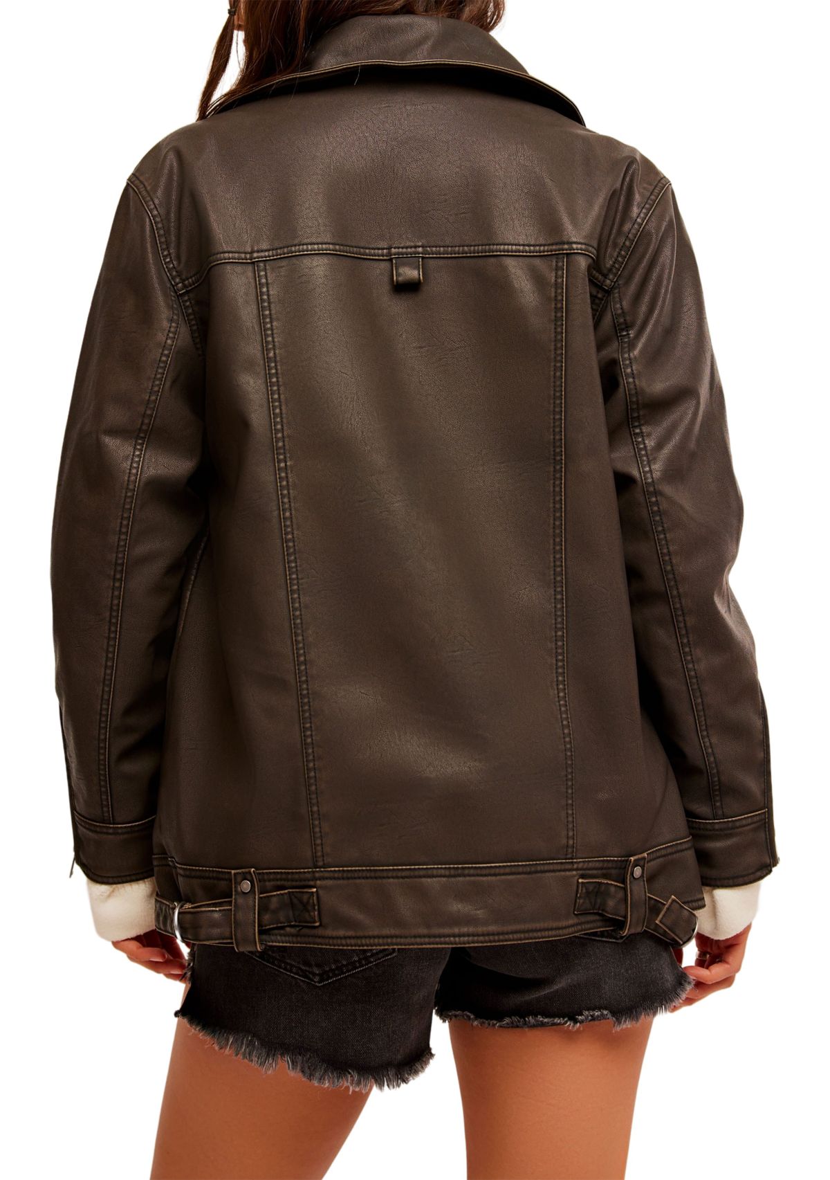 We the Free Buckle Up Vegan Leather Jacket