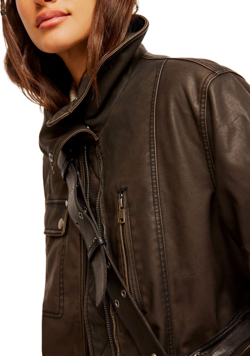 We the Free Buckle Up Vegan Leather Jacket