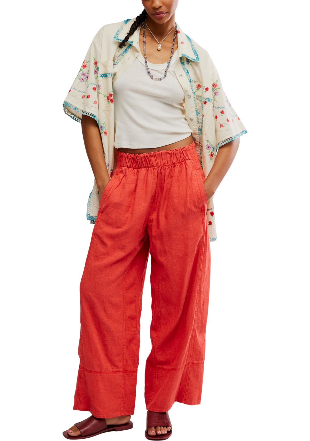 Days End Linen Pull-On Pants