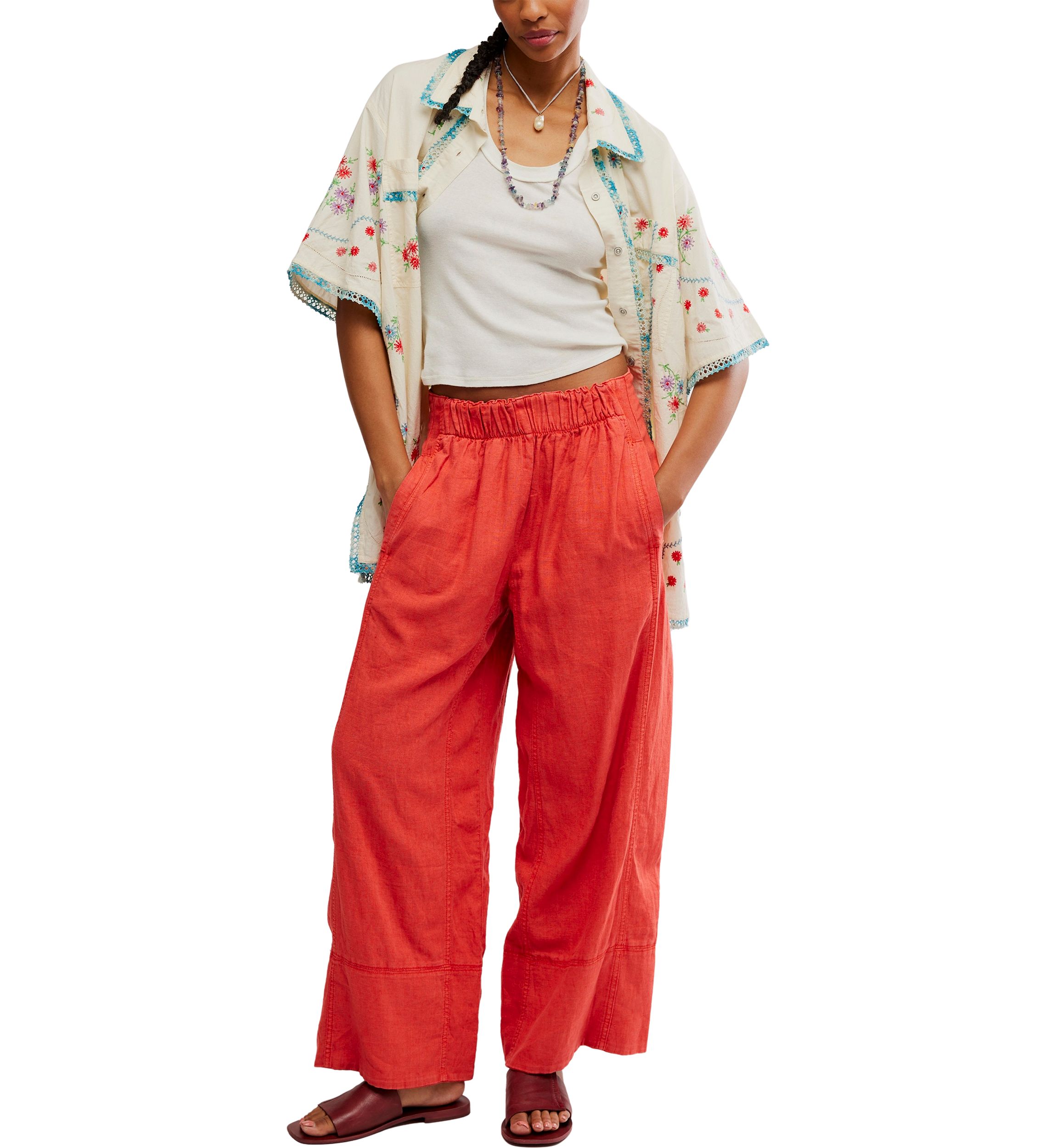 Days End Linen Pull-On Pants