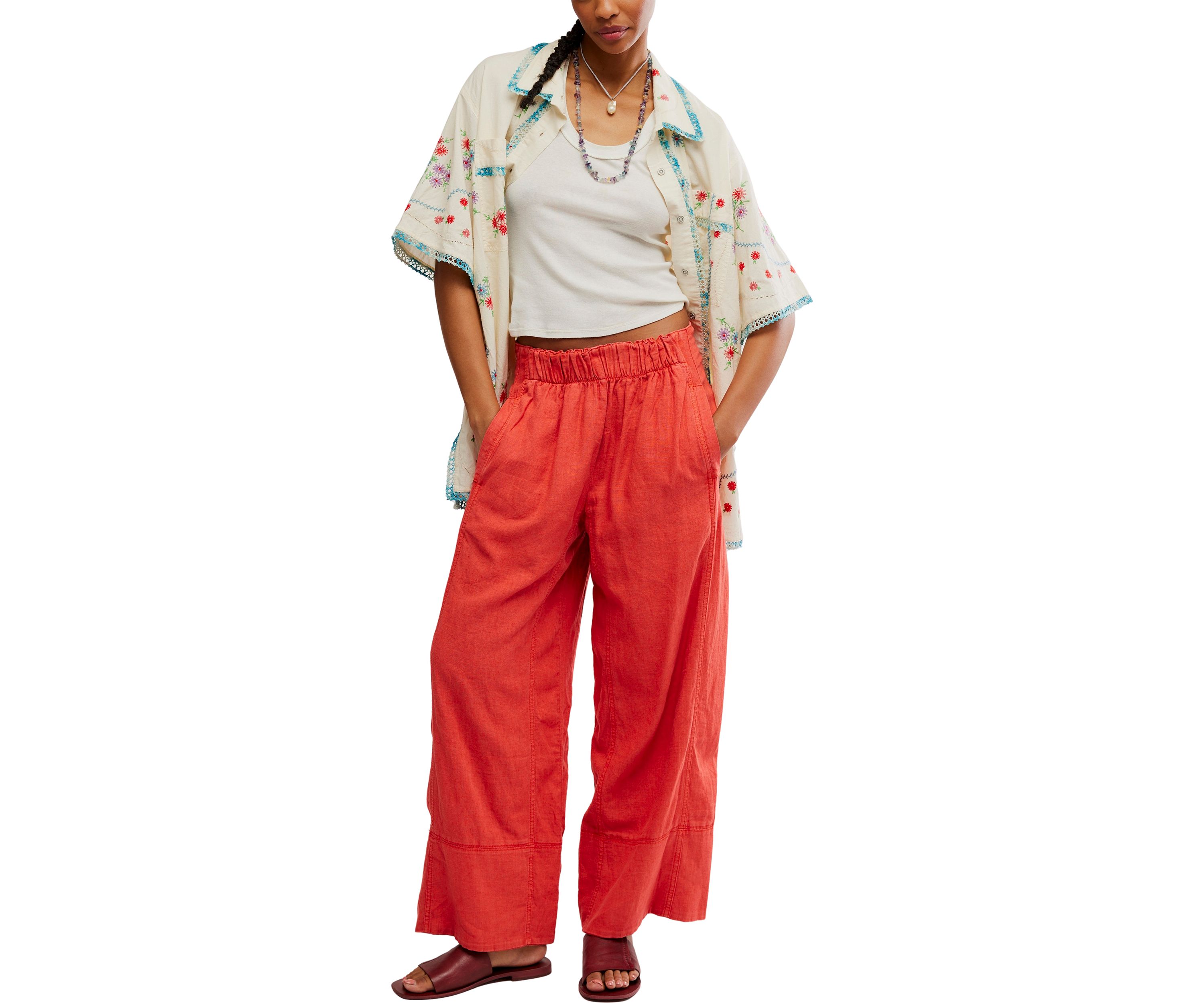 Days End Linen Pull-On Pants