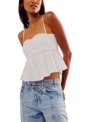Free People Women's One True Love Tank Top, White, Large