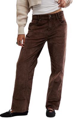 Free People Women's We the Free Risk Taker Mid Rise Corduroy Jeans