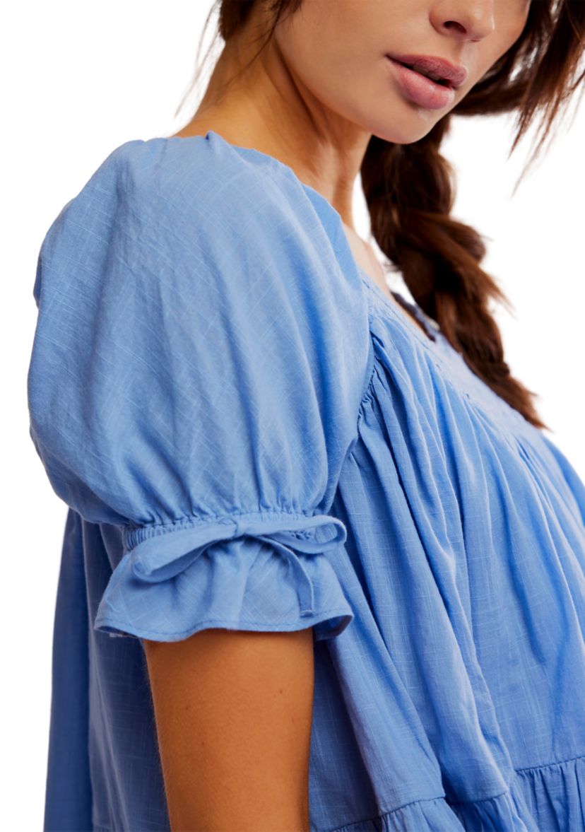 casual blue and white dresses Free People Pappiet Midi Dress/Bluebell Combo main image 0