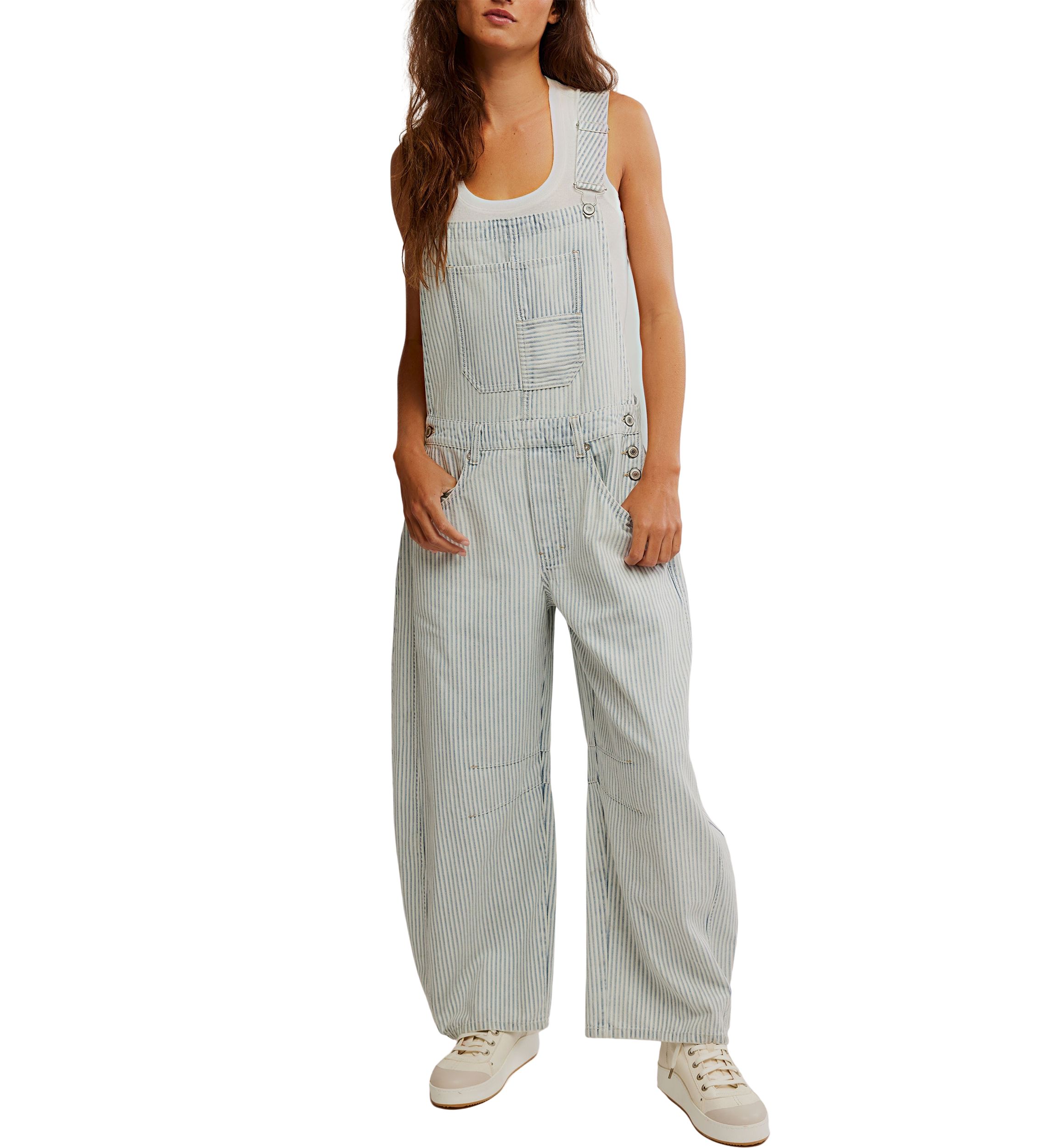 We The Free Good Luck Striped Overalls