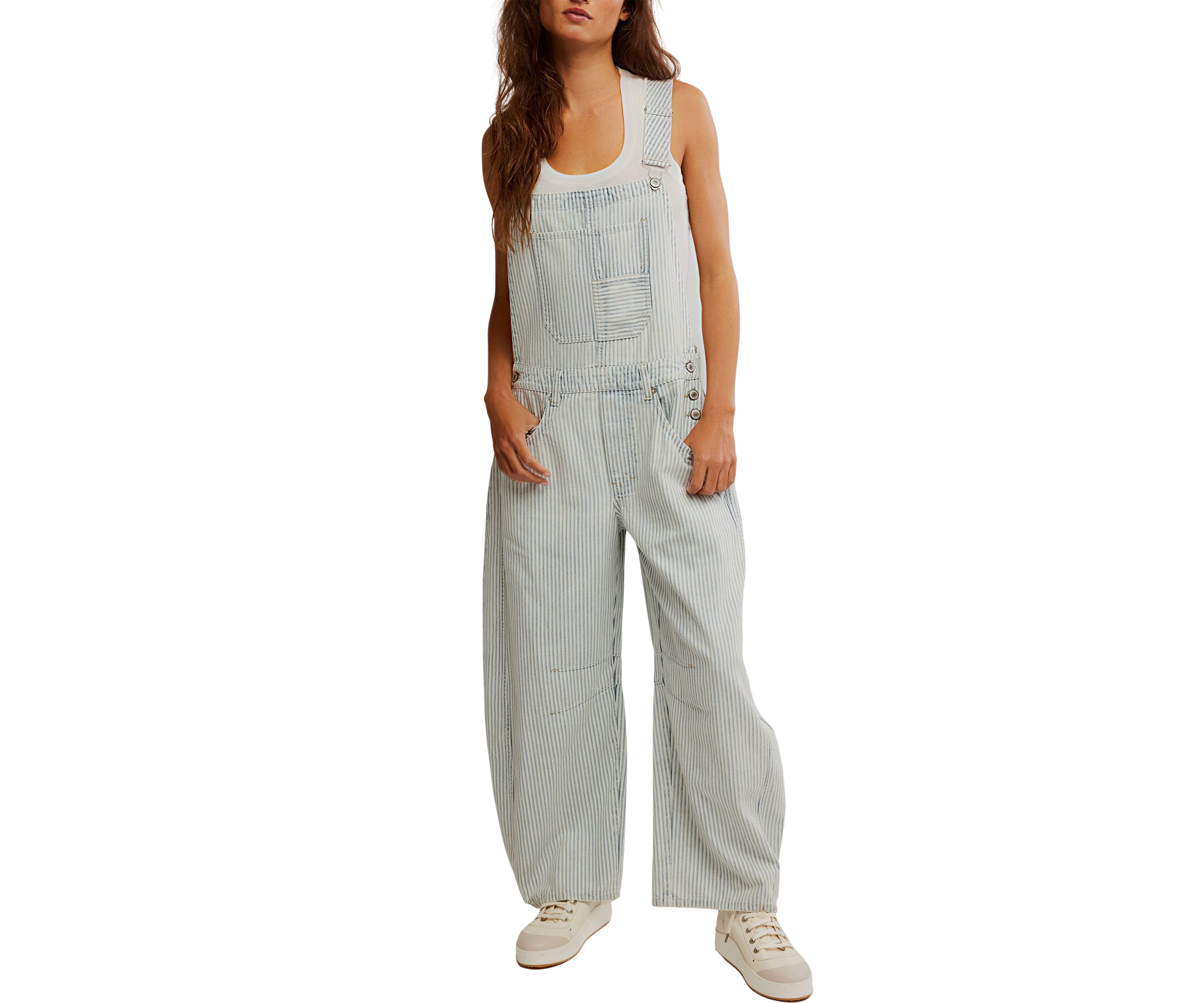 We The Free Good Luck Striped Overalls