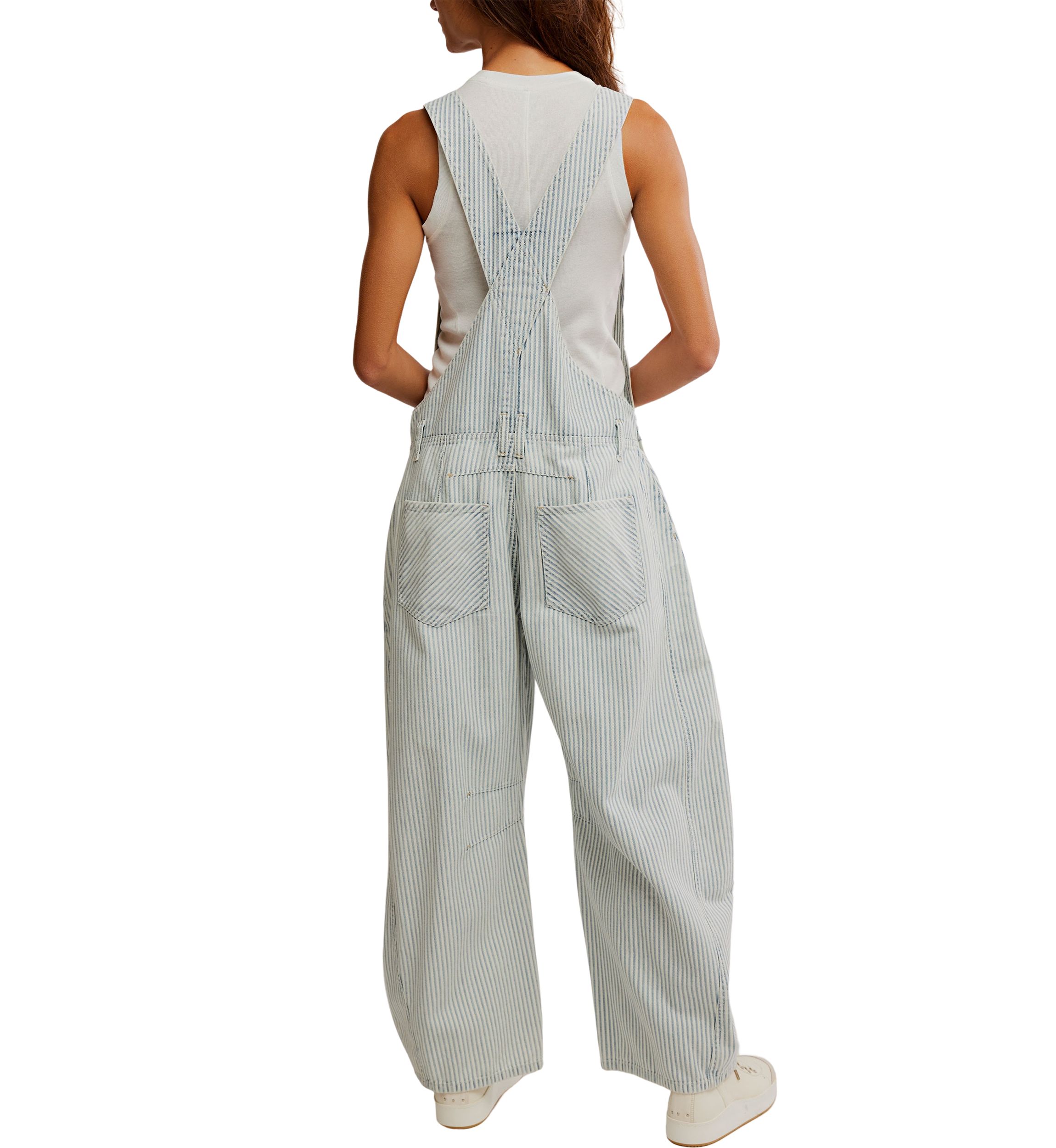 We The Free Good Luck Striped Overalls