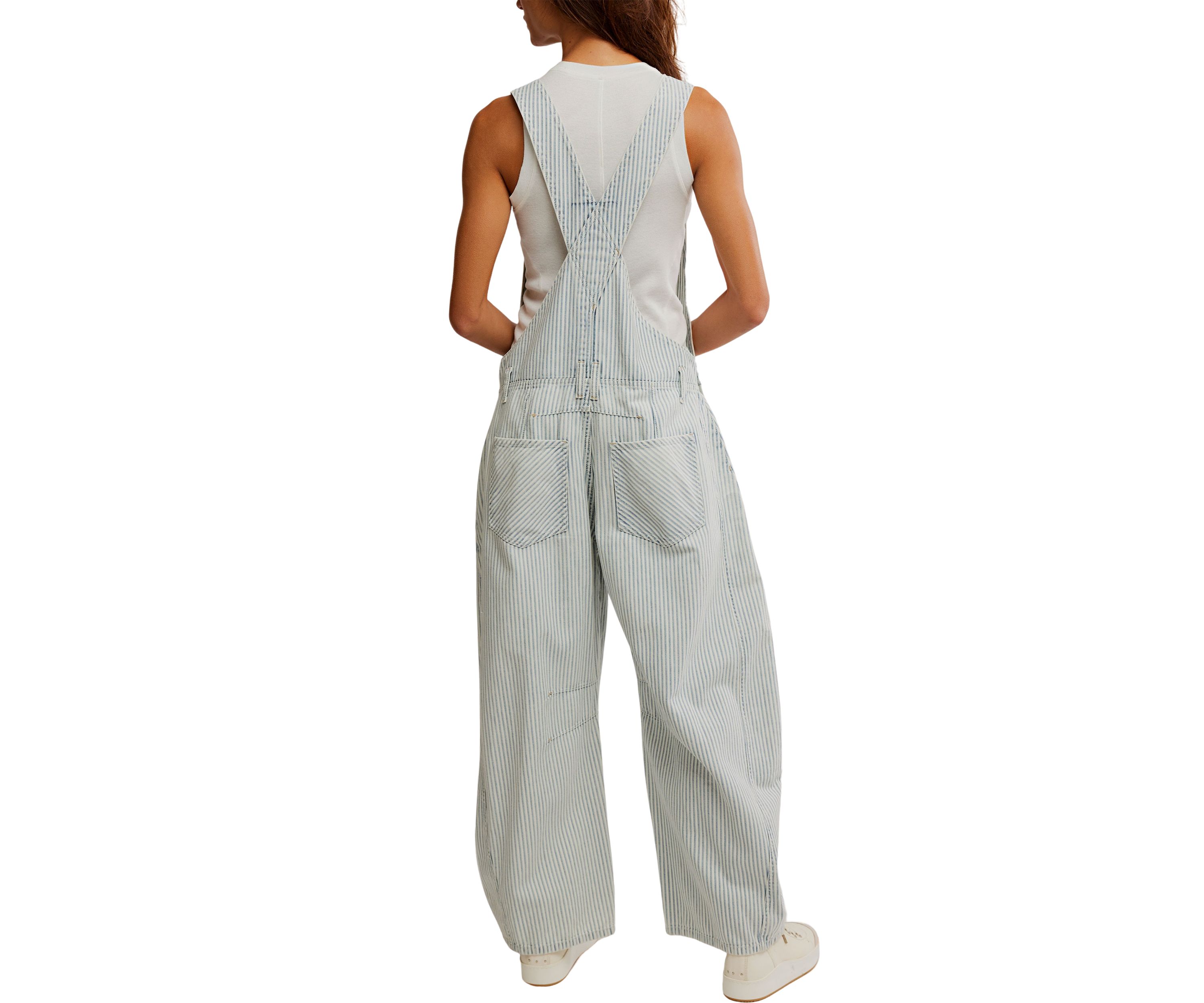 We The Free Good Luck Striped Overalls