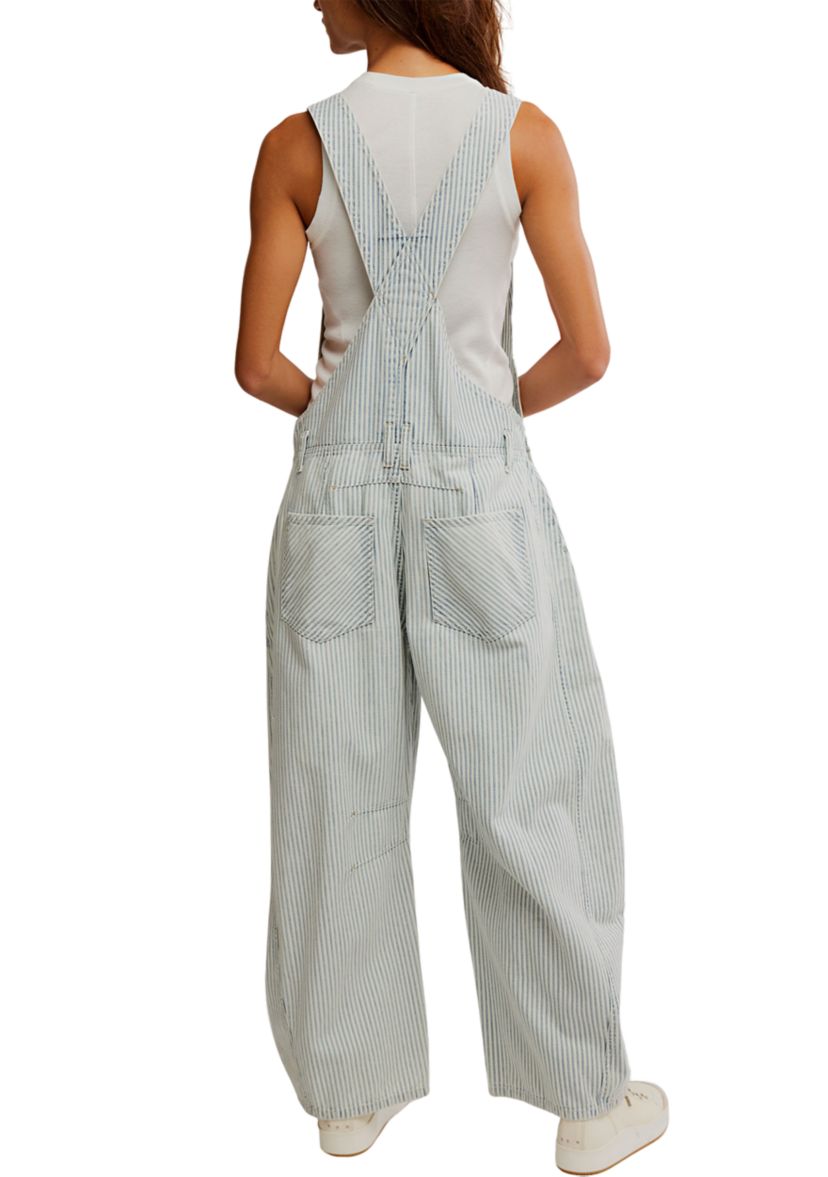 We The Free Good Luck Striped Overalls