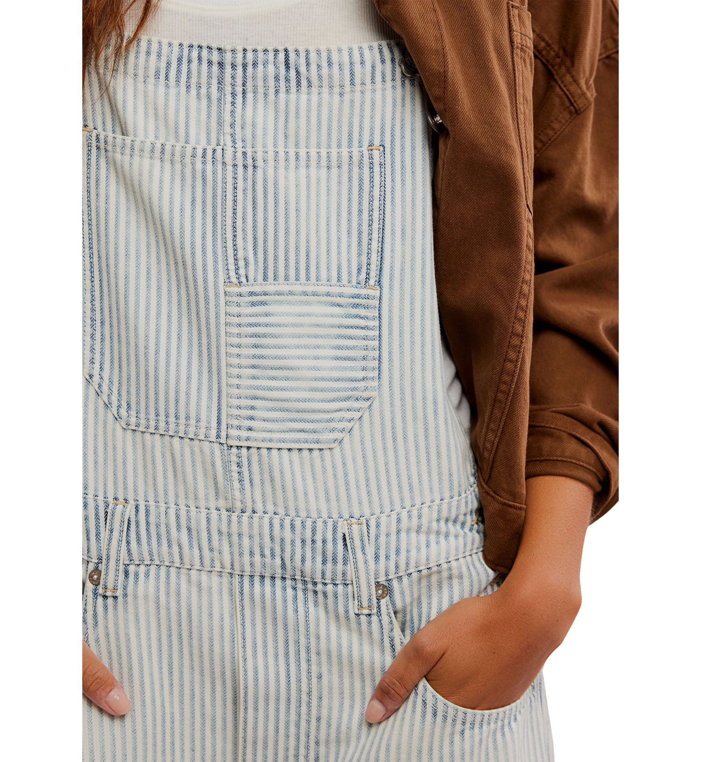 We The Free Good Luck Striped Overalls