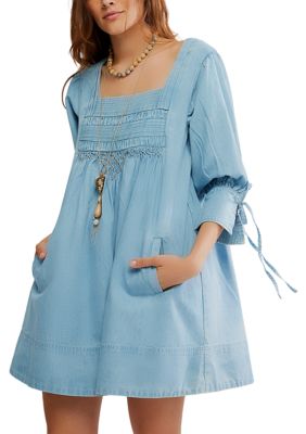 Free People Women's Senora Denim Mini Dress