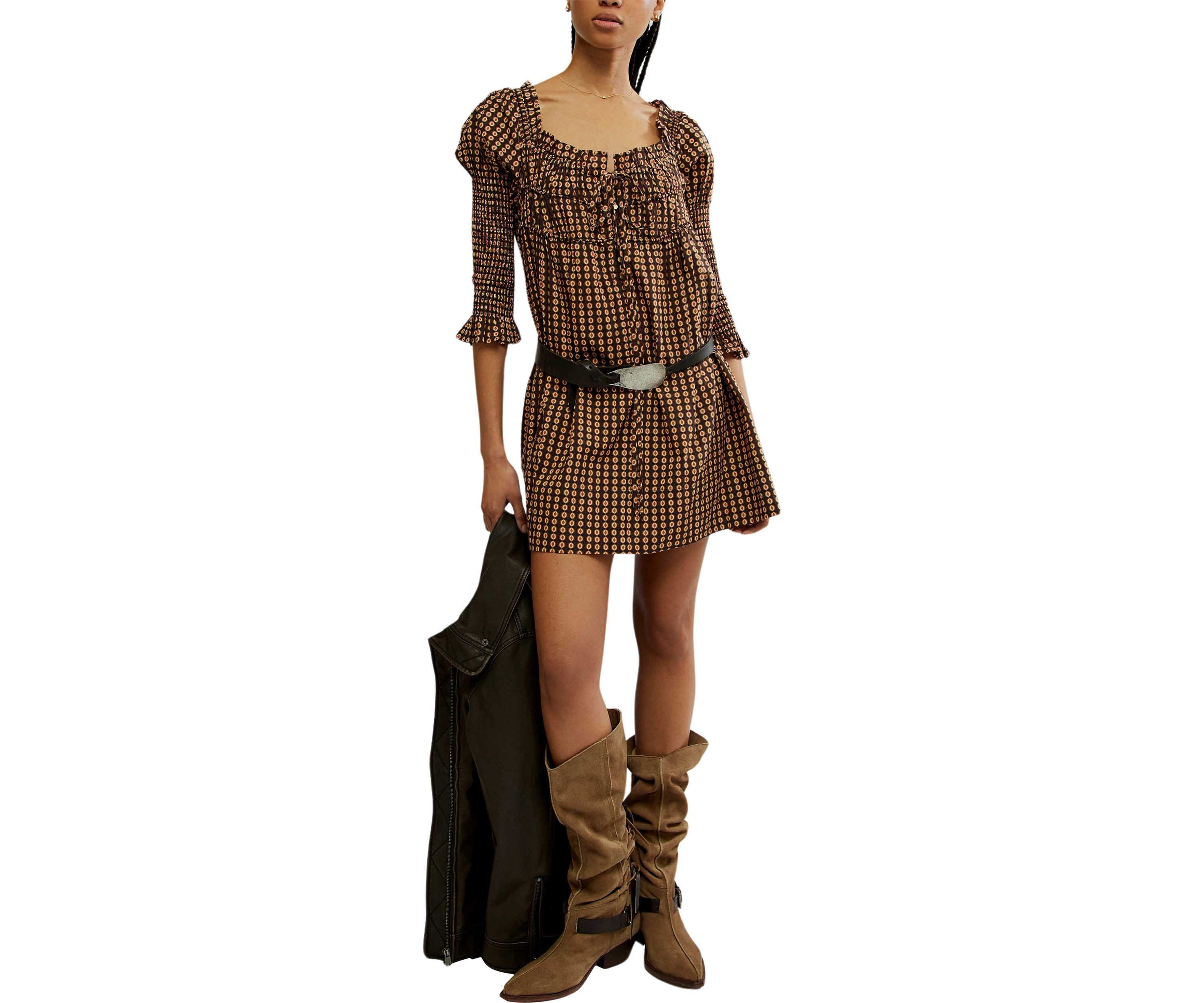 Star Dip Mini Dress