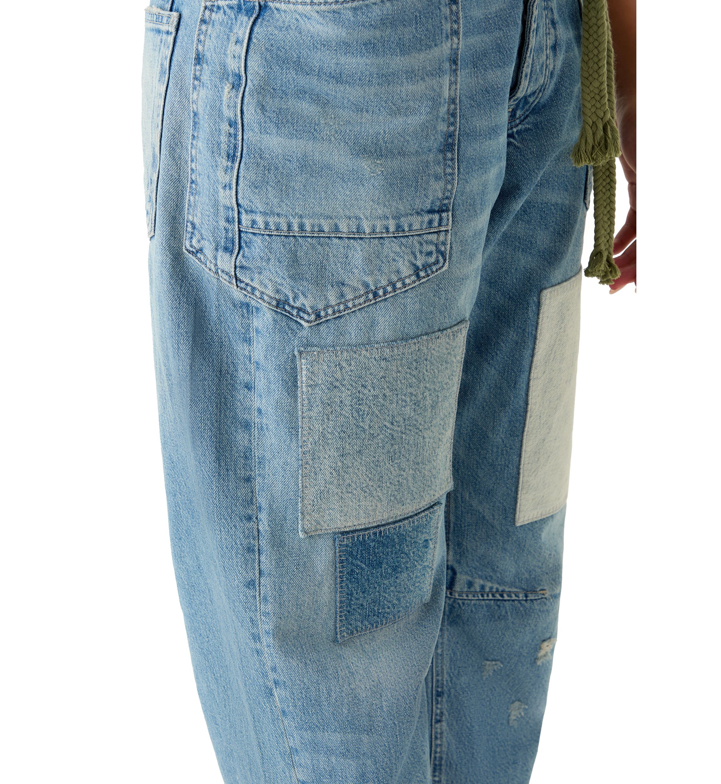 Moxie Low Slung Pull On Barrel Jeans 