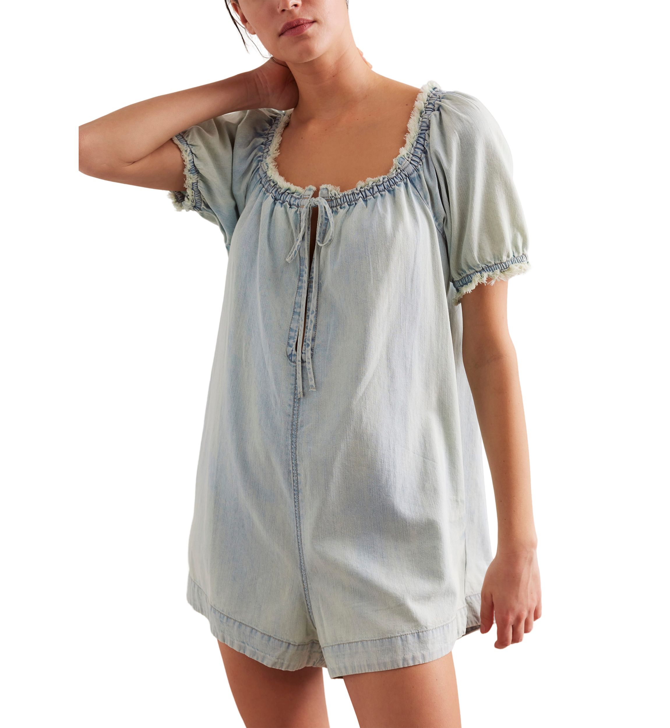 We the Free Daisy Denim Babydoll Romper